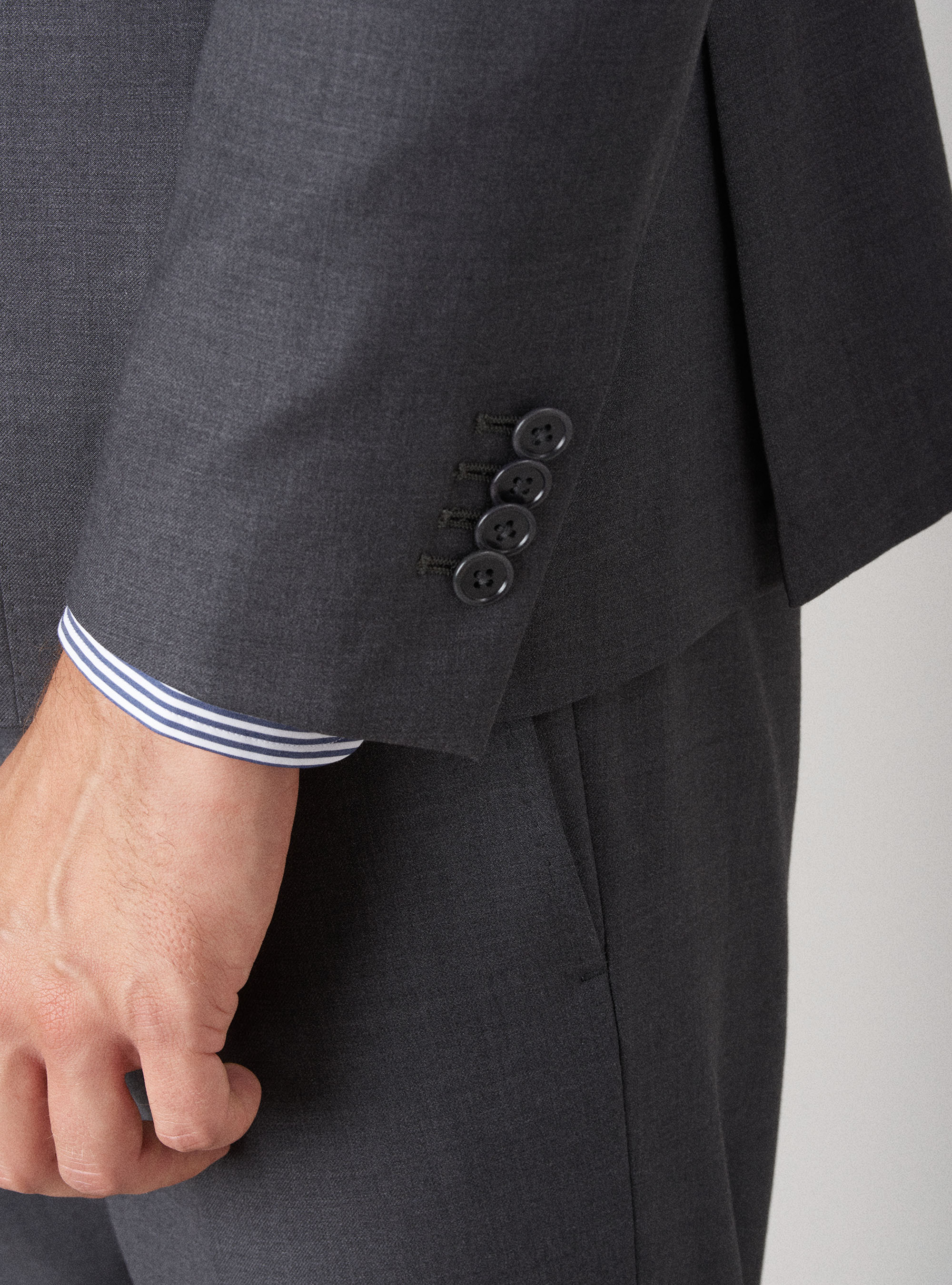 Giacca per abito in pura lana superfine 120's, GRIGIO CHIARO