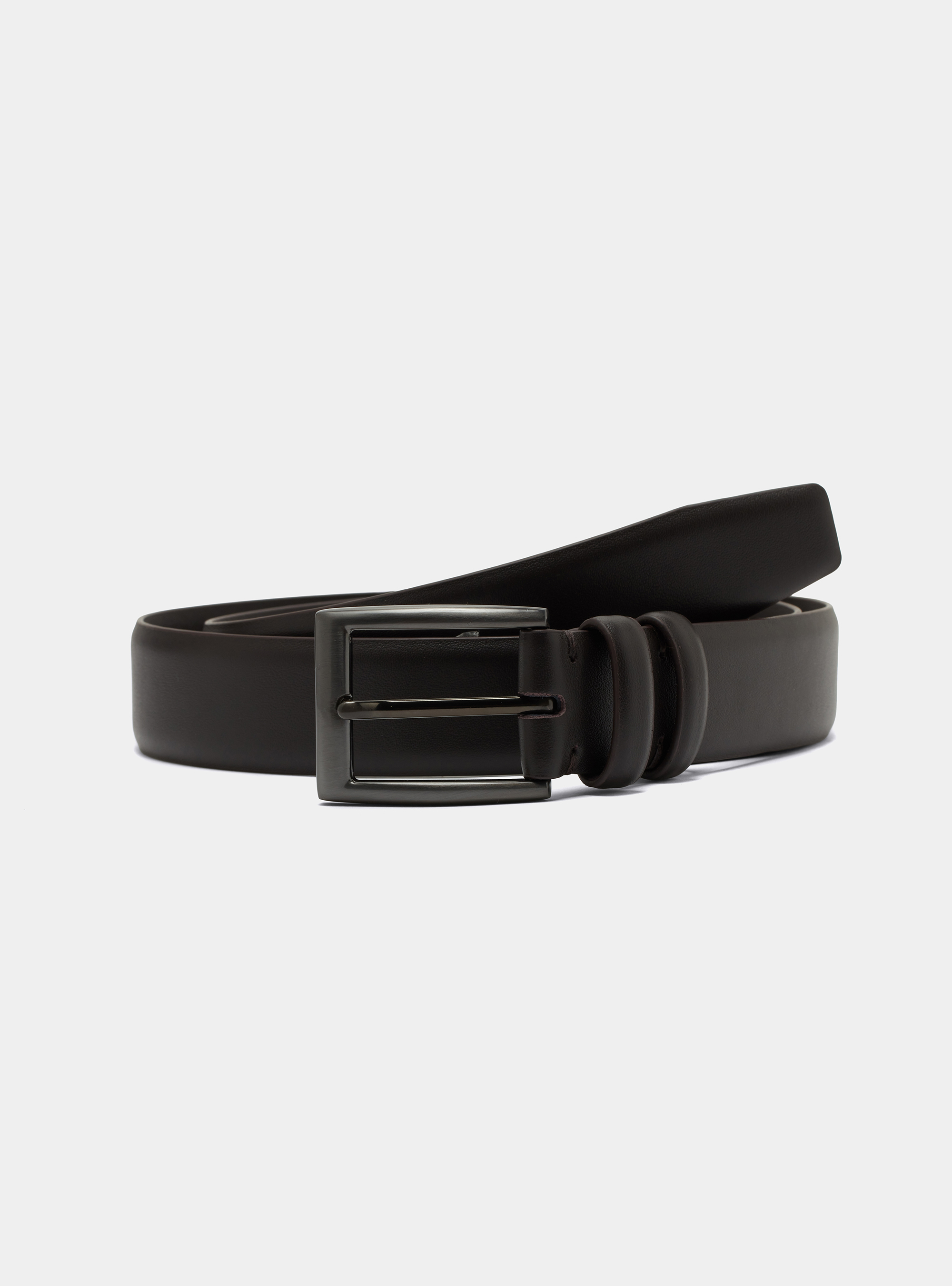 Leather belt, BROWN