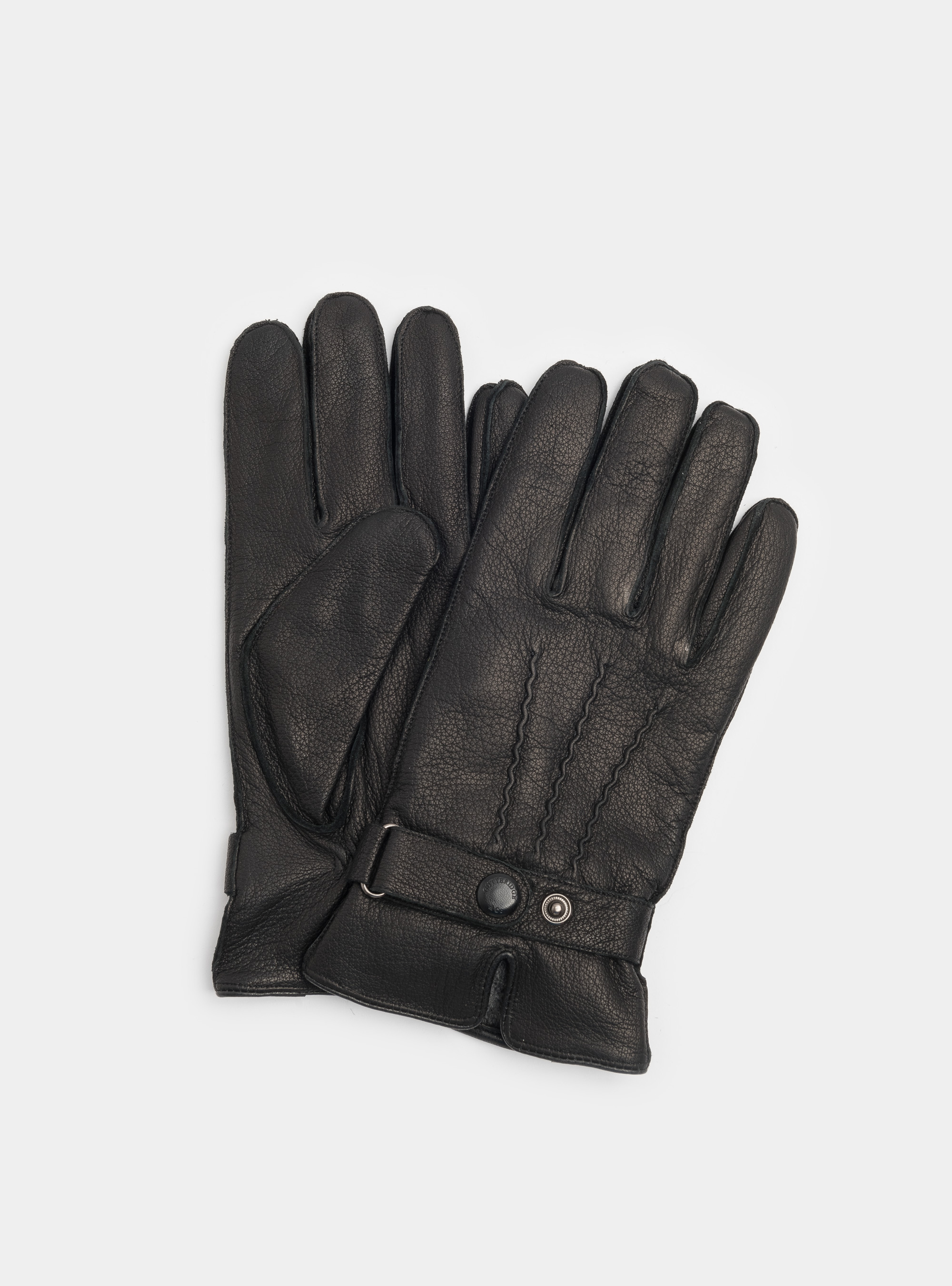 Guanti in pelle, NERO