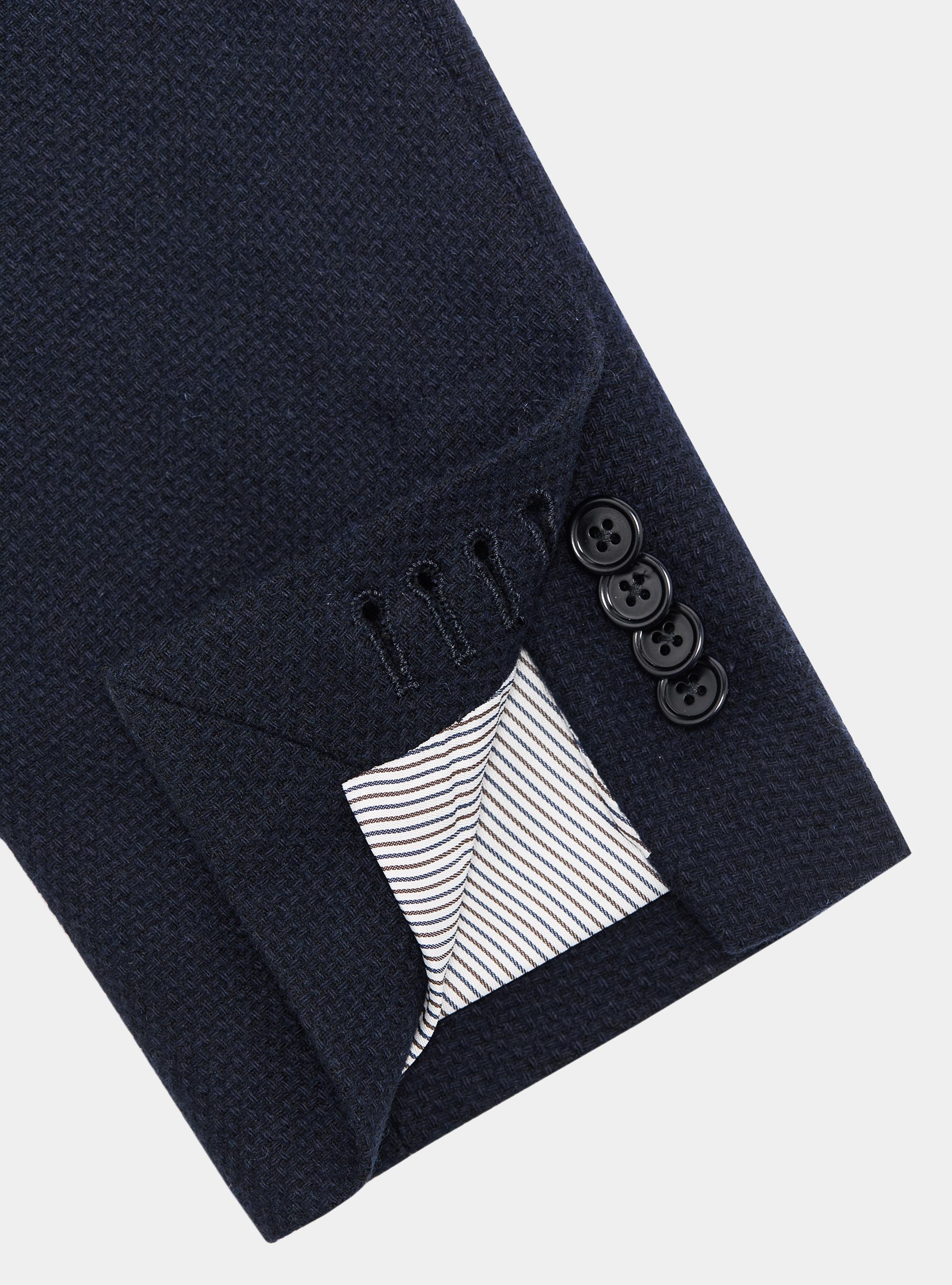 Veste en coton, laine et cachemire, BLEU MARINE