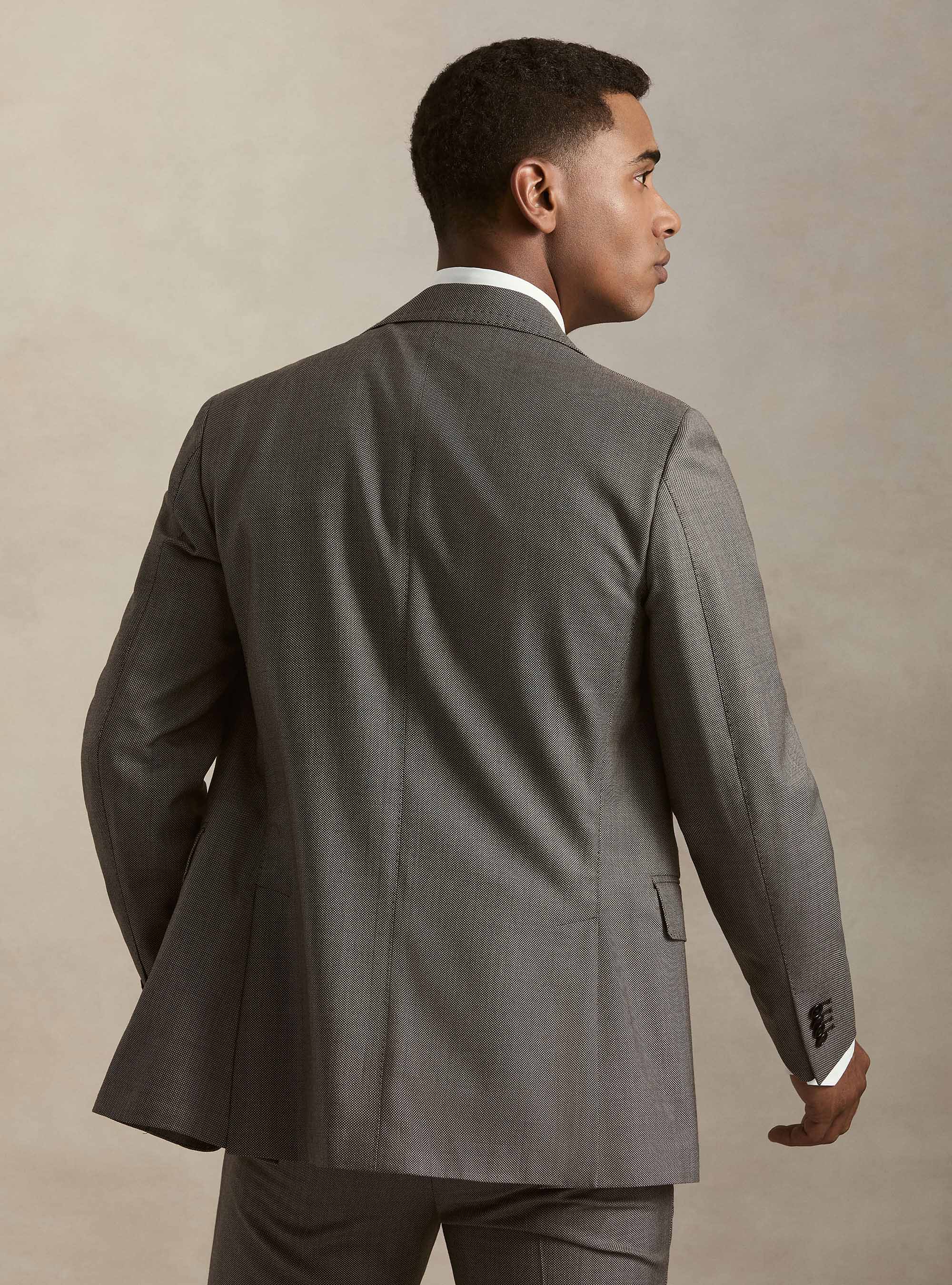 Giacca per abito in pura lana occhio di pernice Vitale Barberis Canonico, MARRONE 0508C