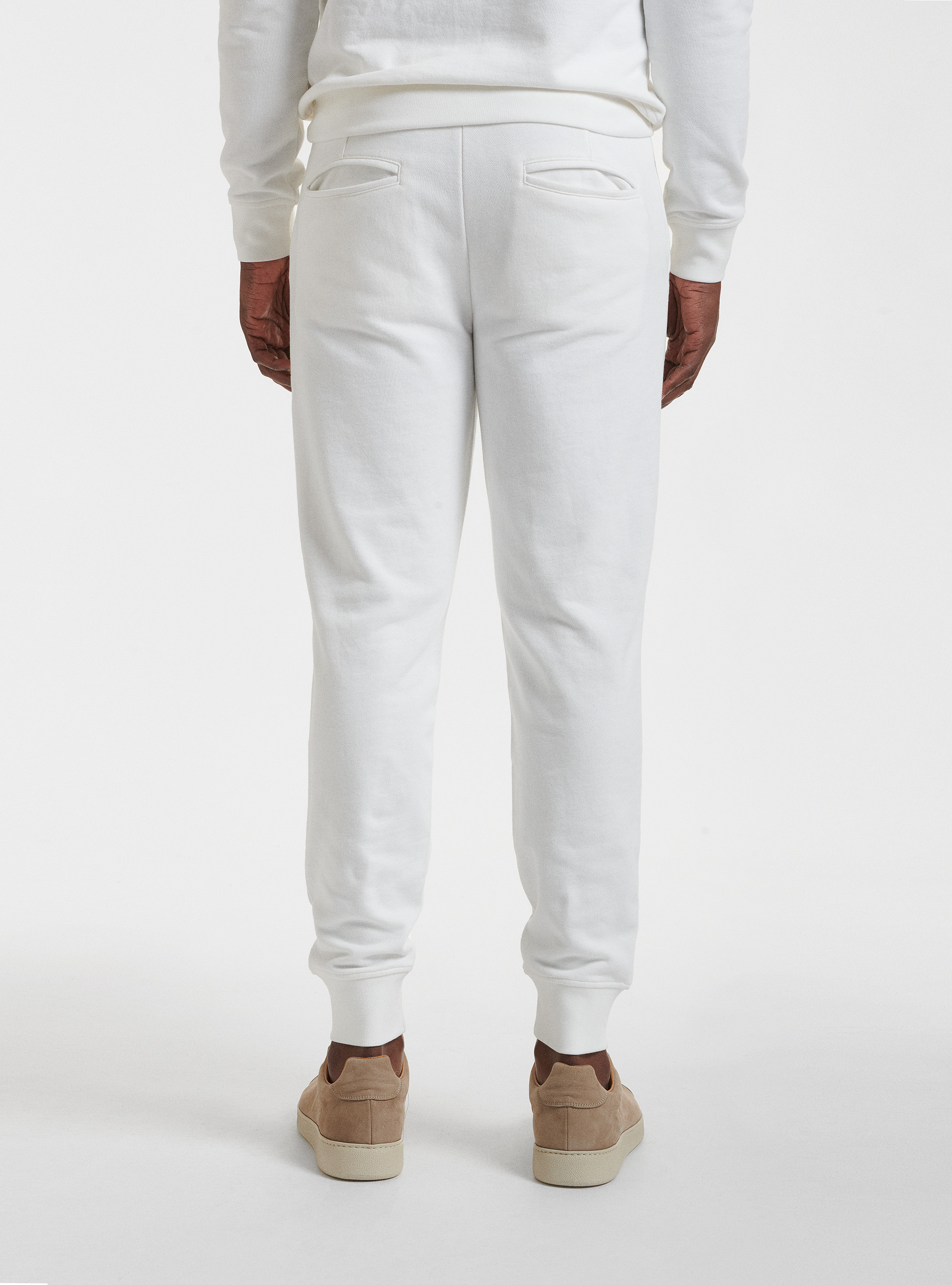 Joggers in felpa, BIANCO