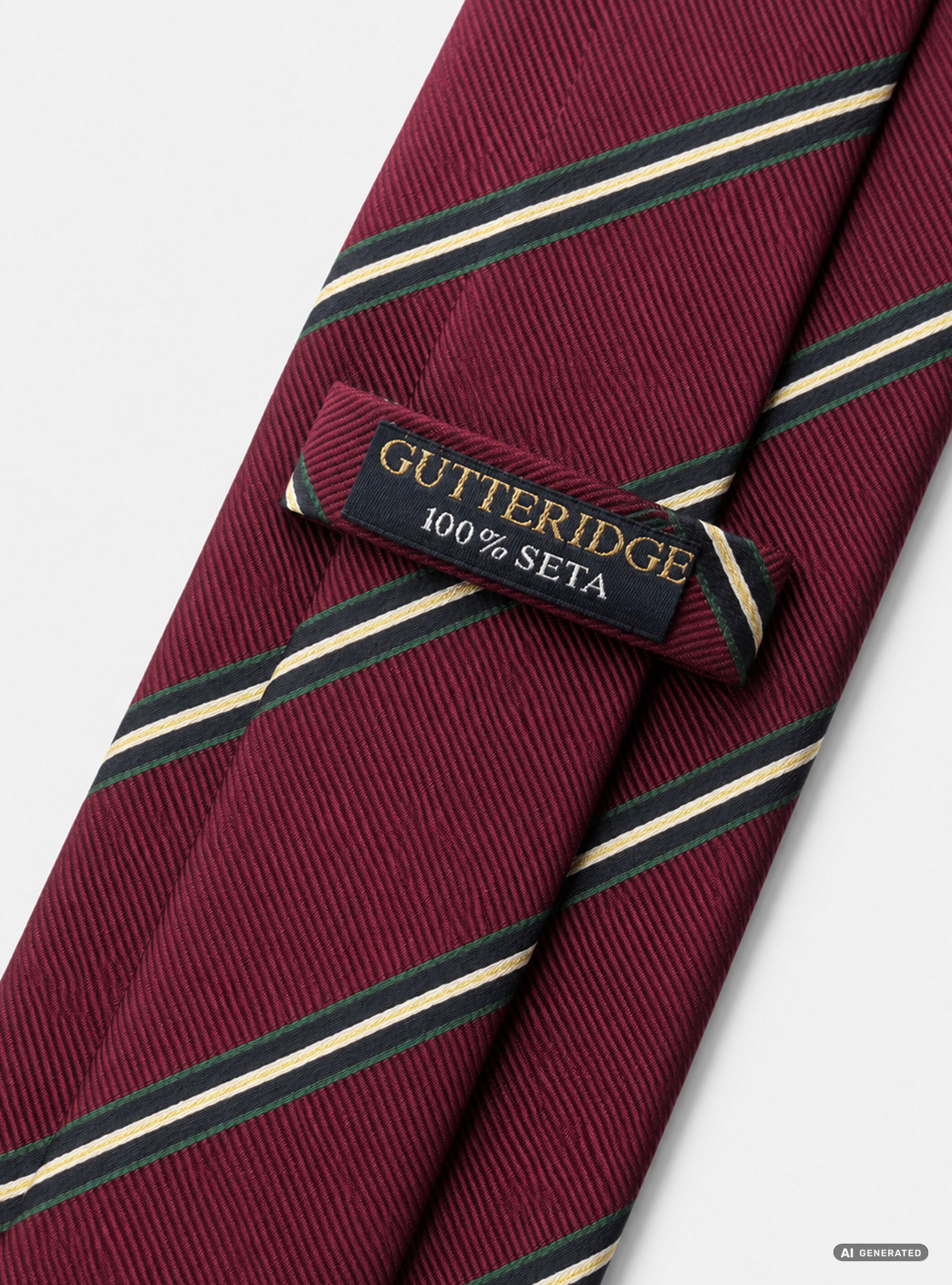 Cravatta in twill di seta rigata, BORDEAUX