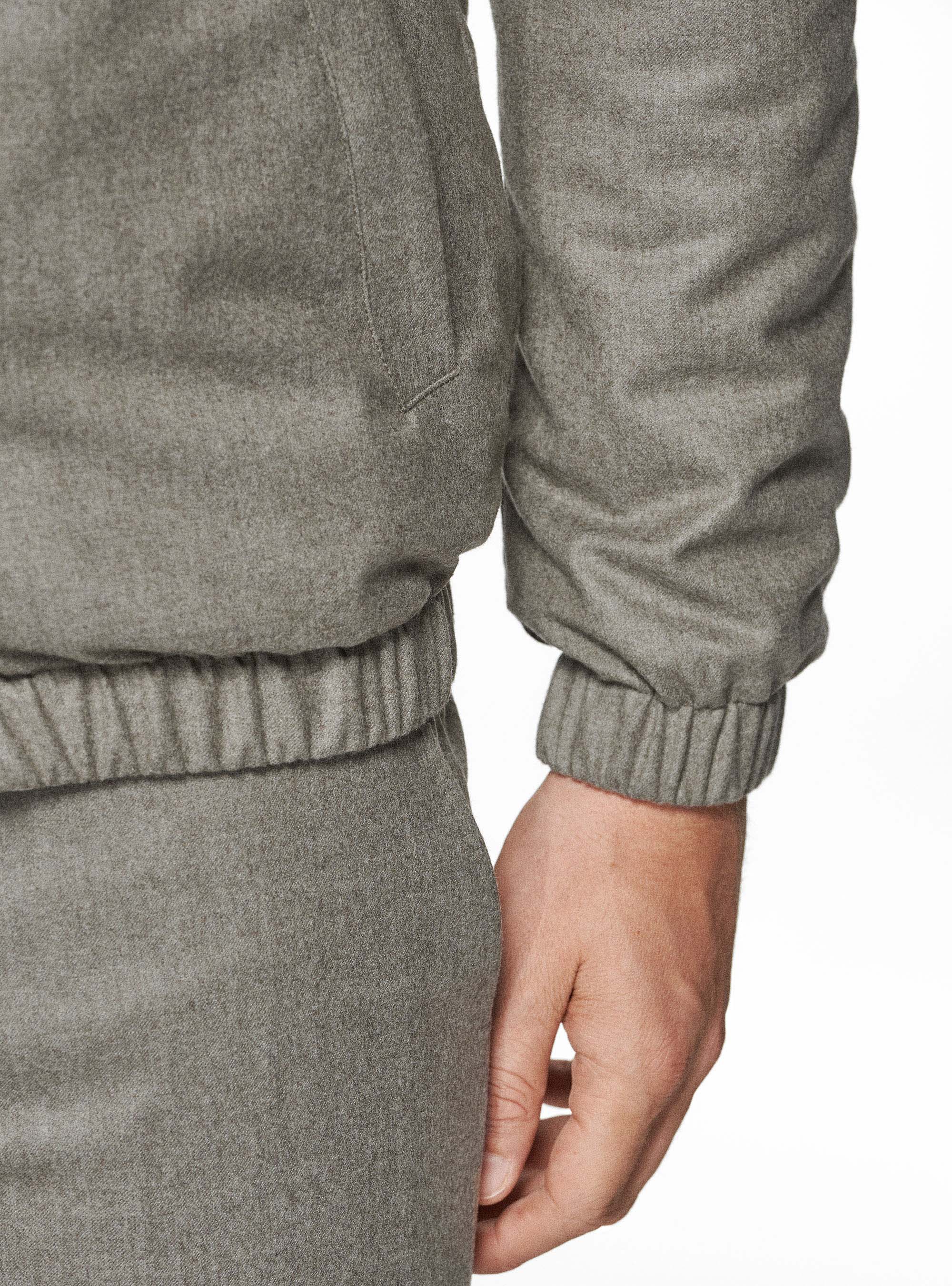 Vitale Barberis Canonico reversible flannel jacket, SAND