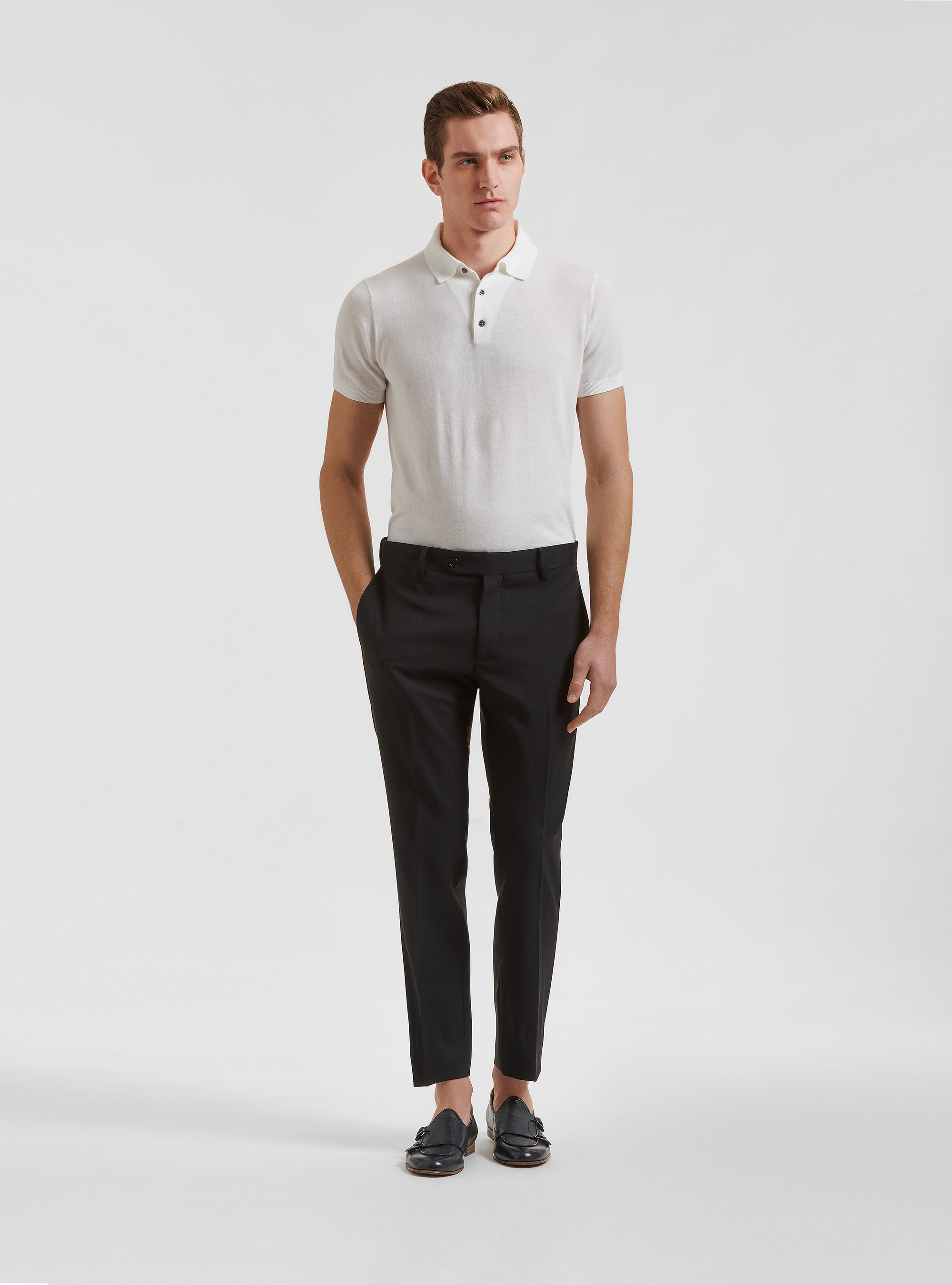 Polo with suit pants outlet