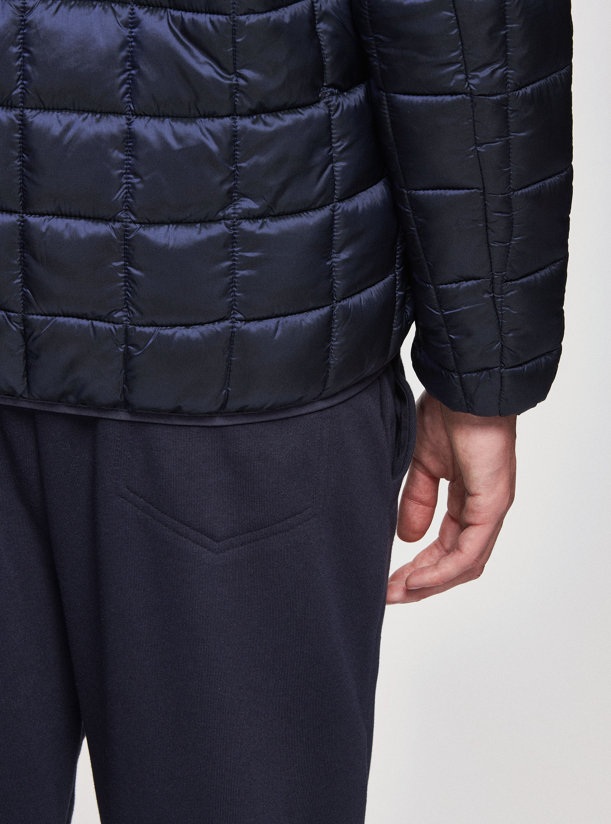 Bomber con imbottitura riciclata, BLU NAVY