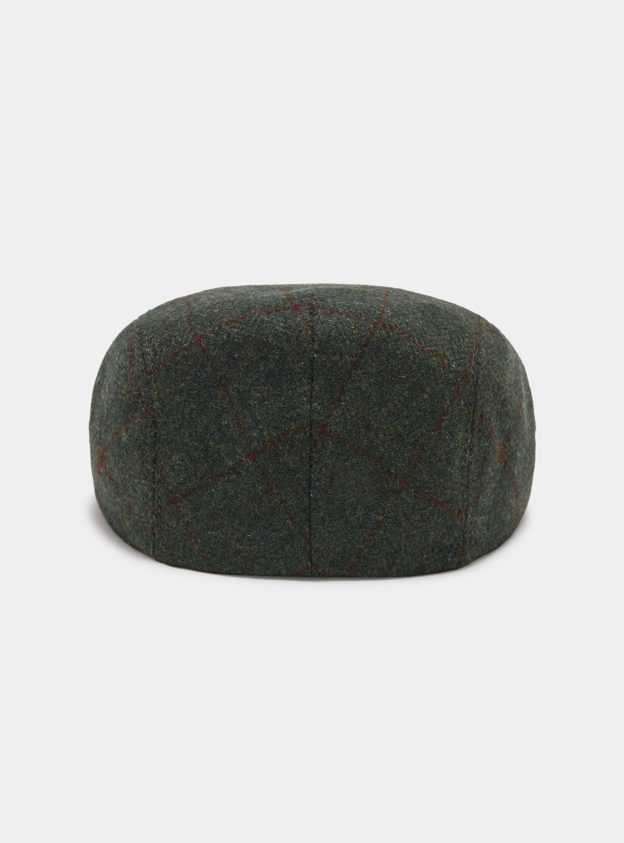 Coppola a quadri in lana cashmere Lanificio di Pray, VERDE