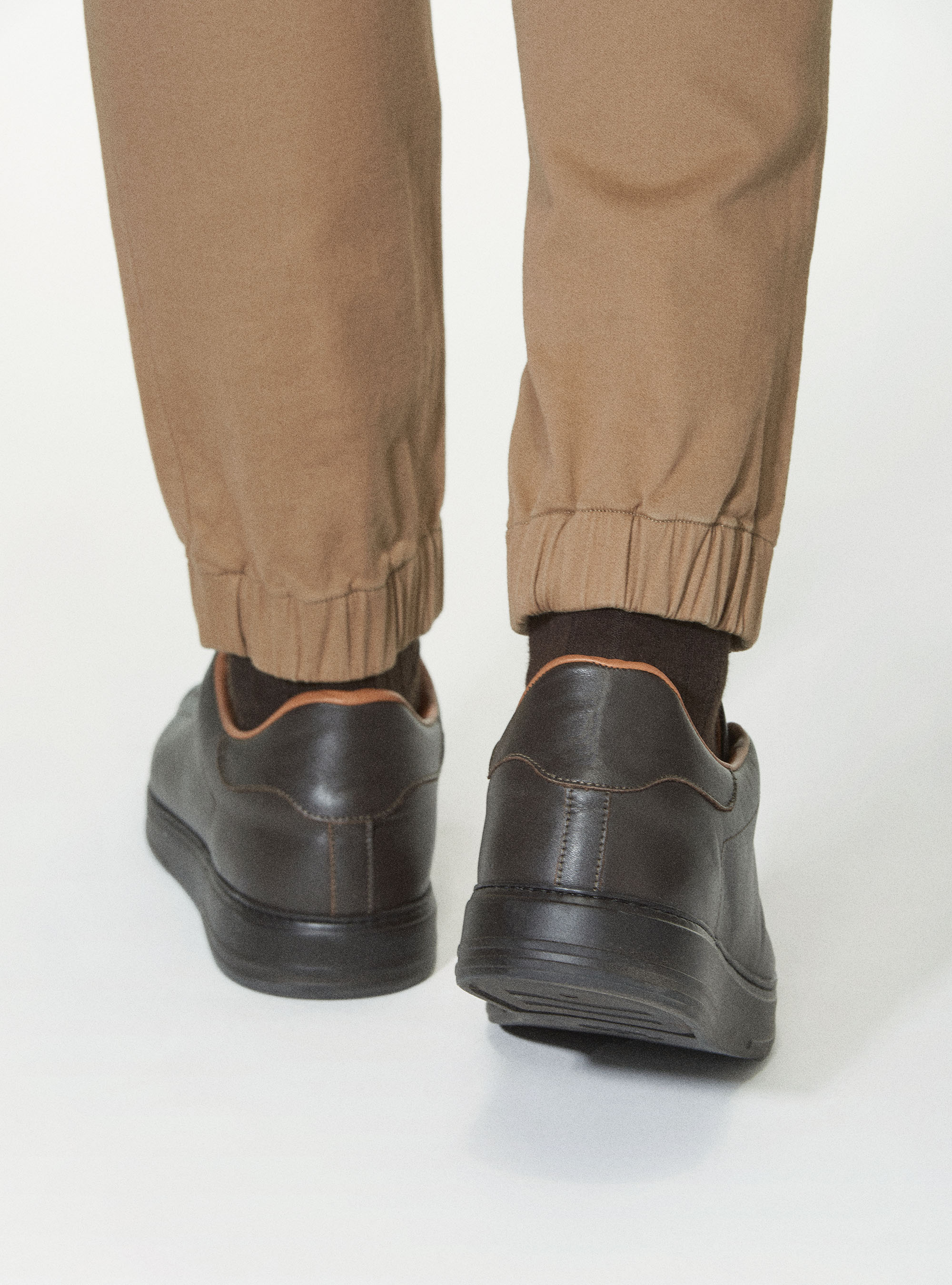 Cotton-blend jogger with drawstring, MUD