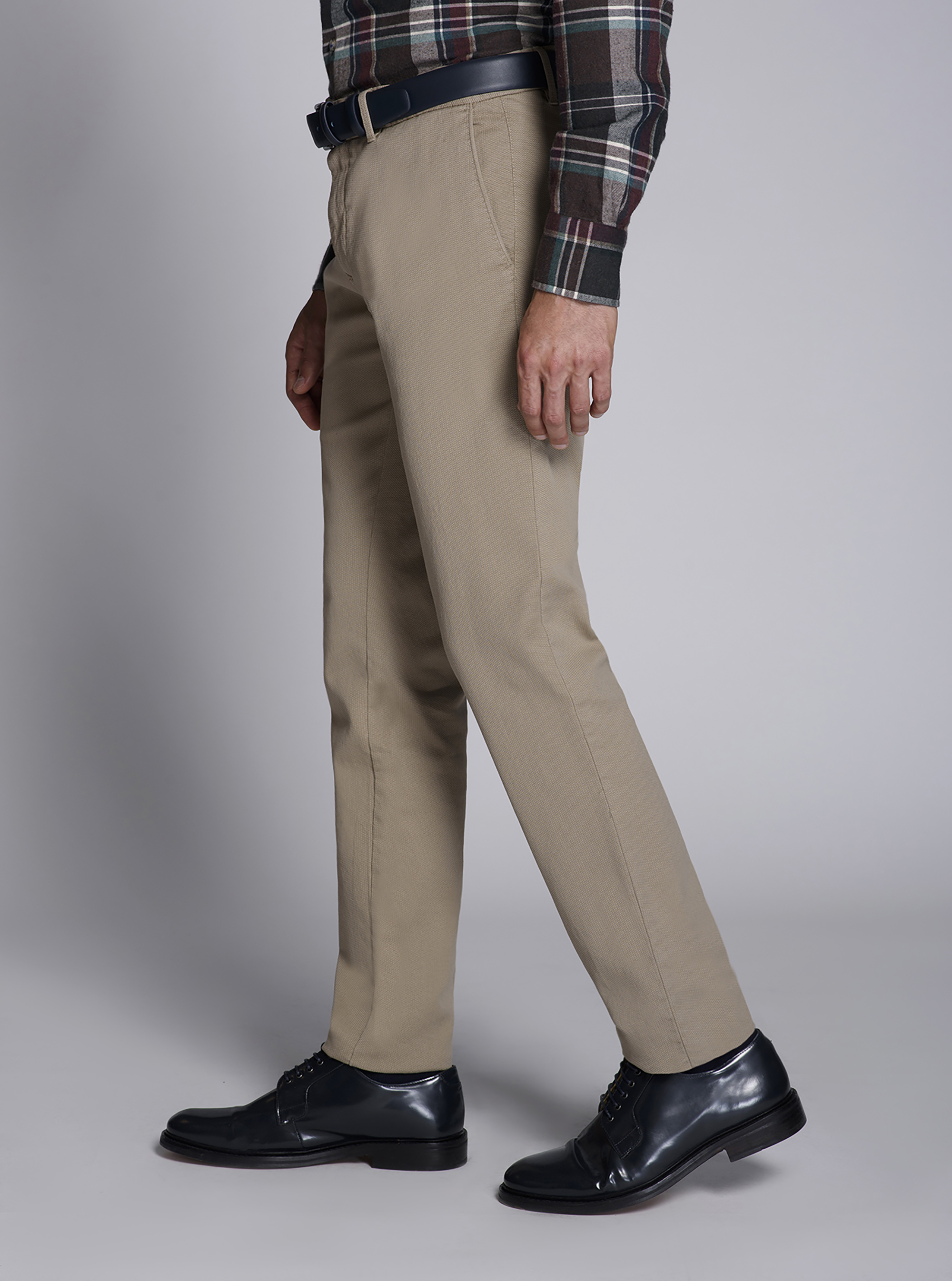 Slack barr&egrave; stretch tasca america, ECRU