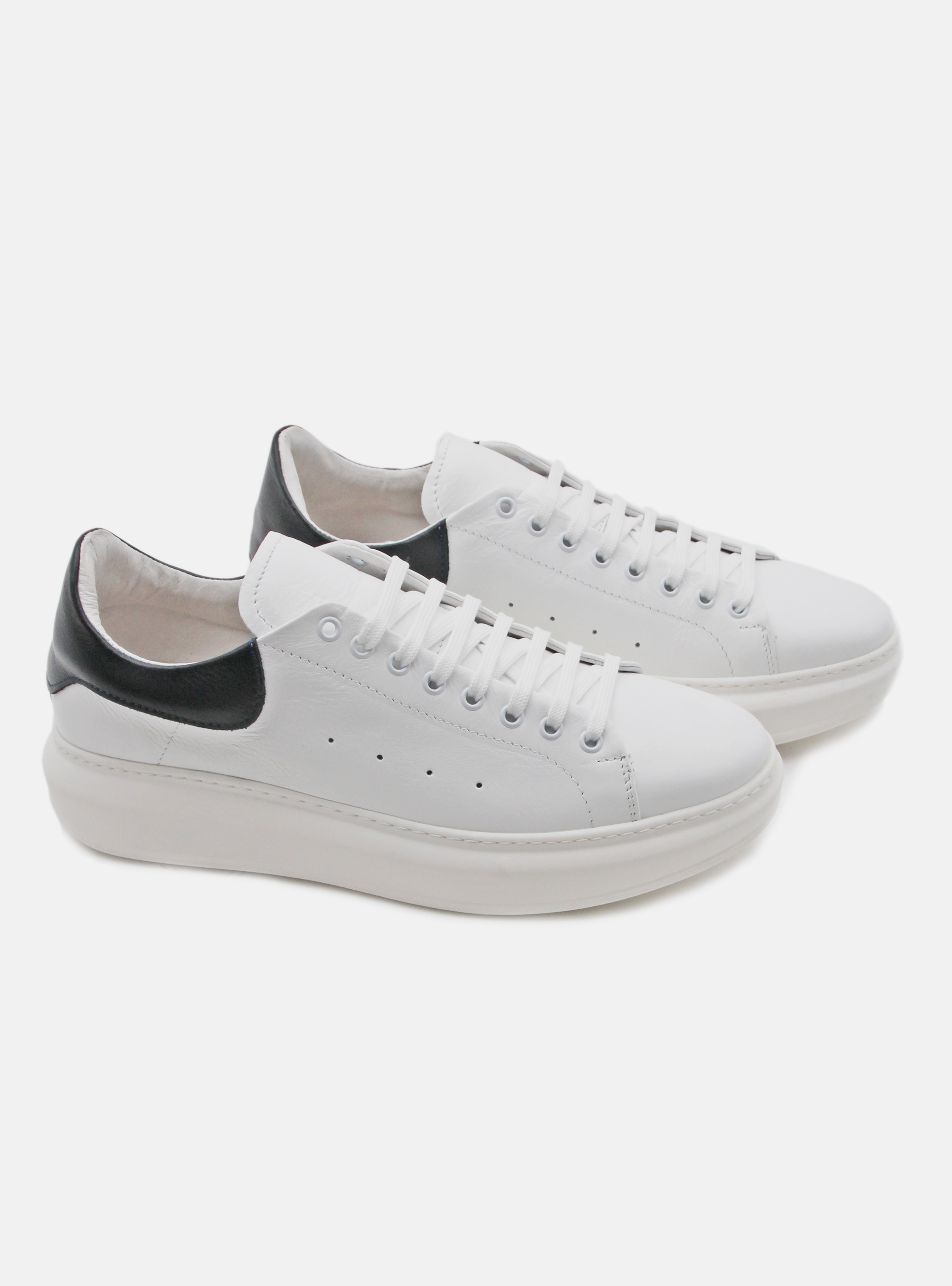 SNEAKERS DE CUERO, WHITE 001C