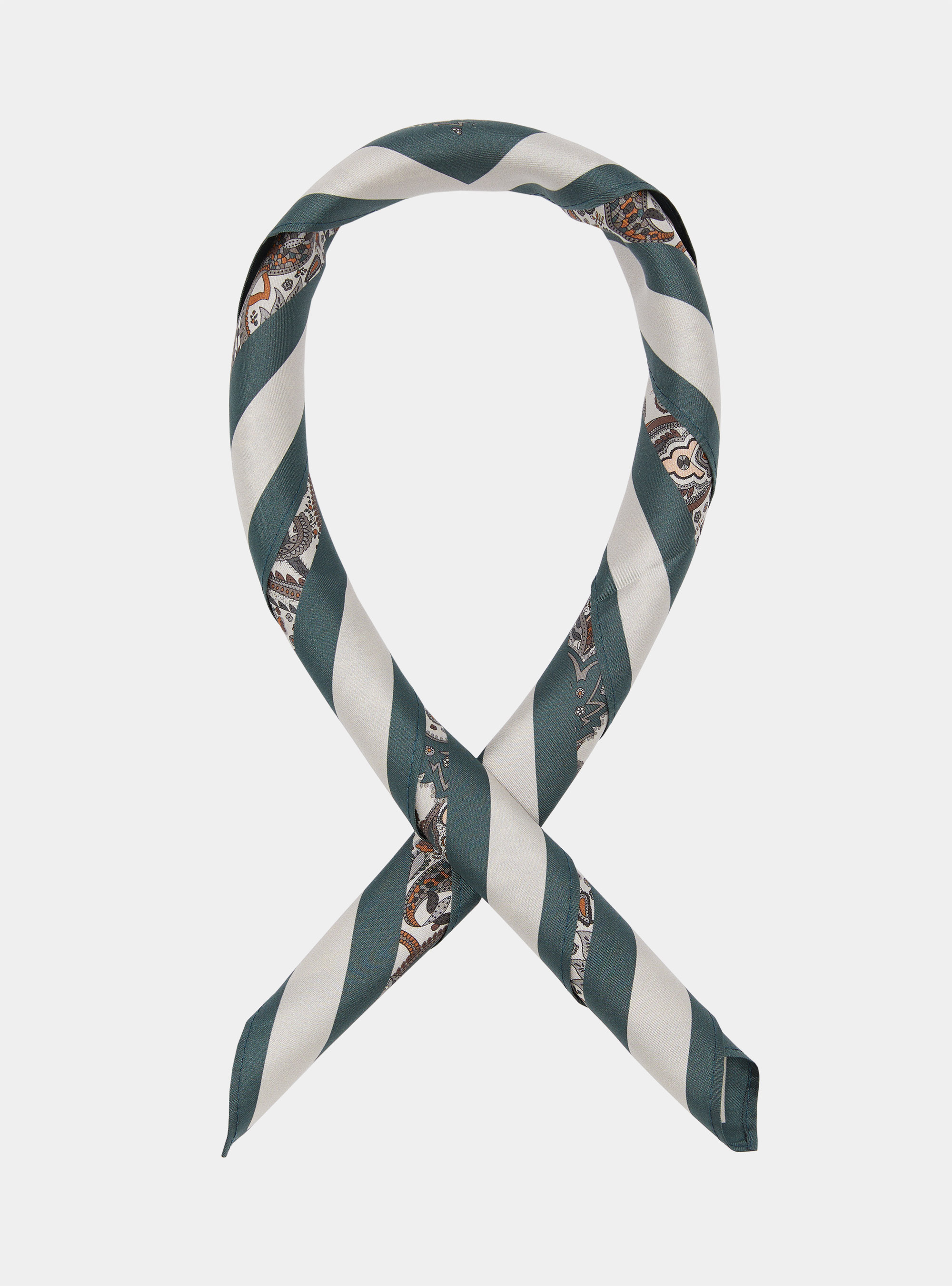 Foulard in seta stampa floreale, FANGO