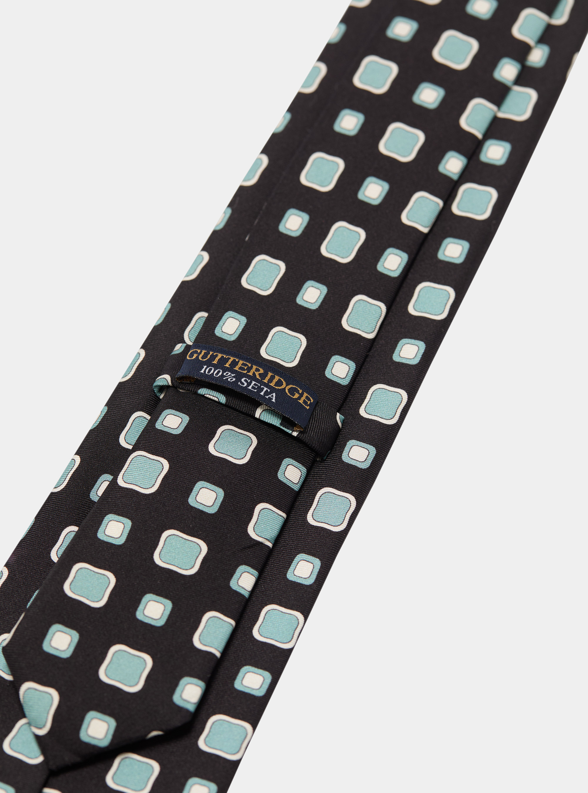 Gemusterte Seidenkrawatte aus Twill, NAVY 0218C