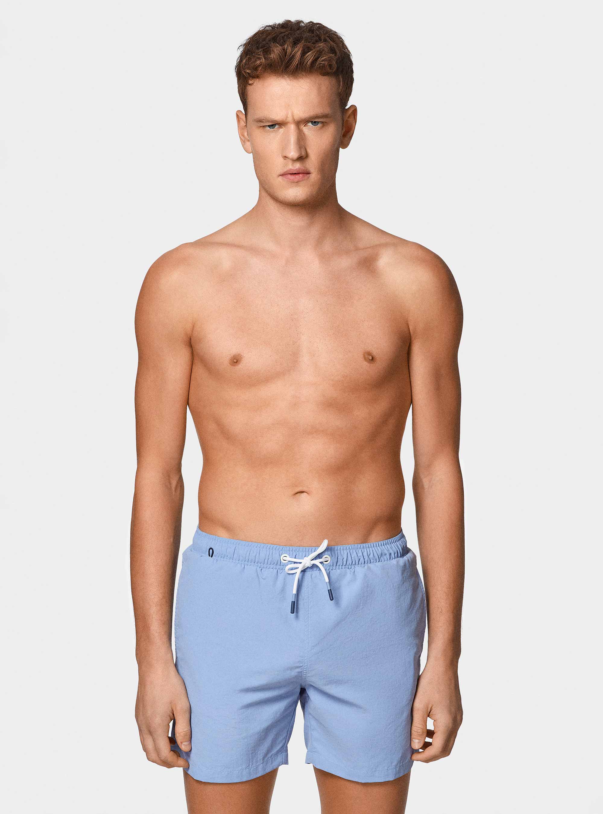 Maillot de bain uni, BLEU CIEL