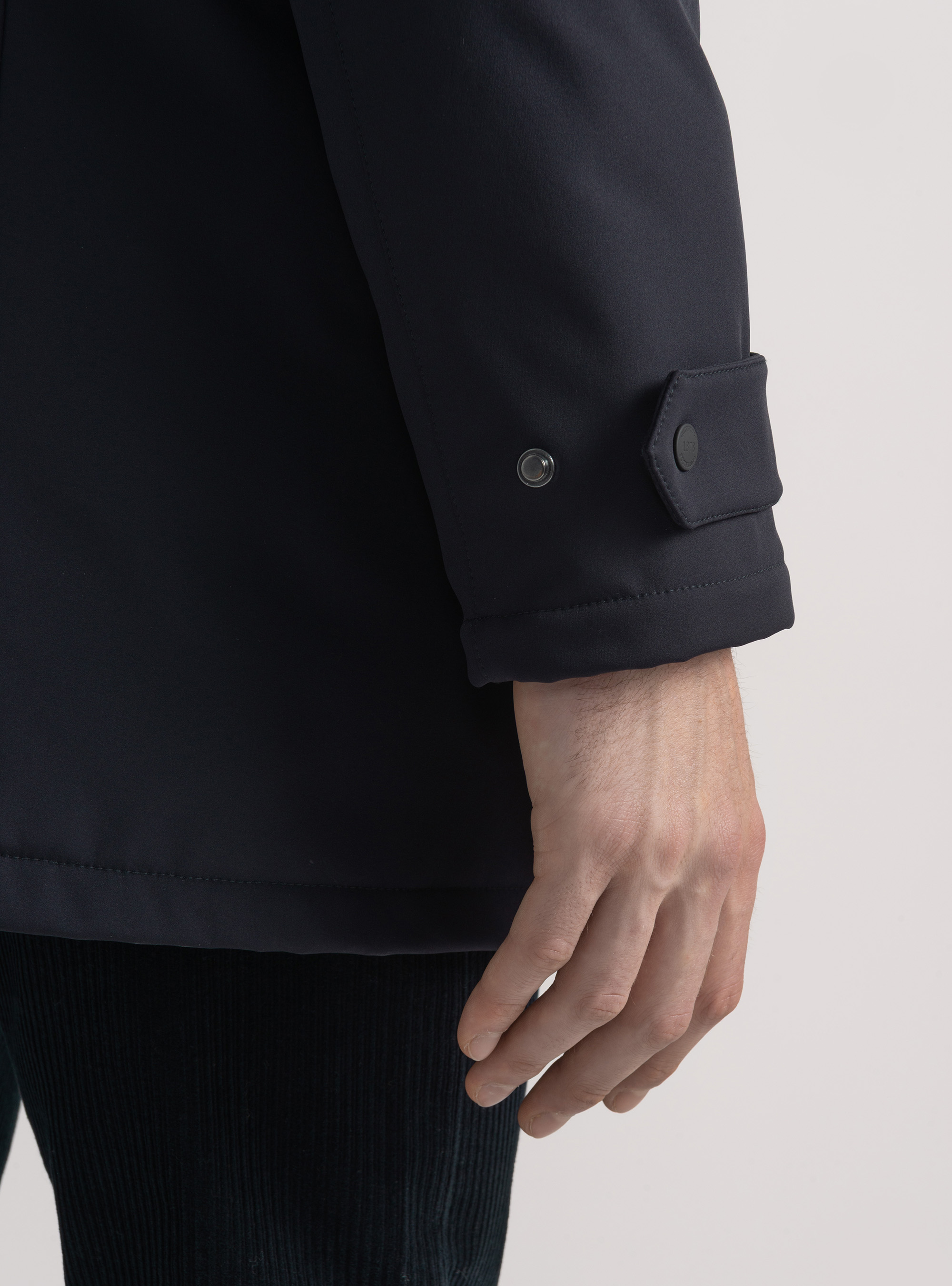 Parka técnica con capucha, AZUL MARINO