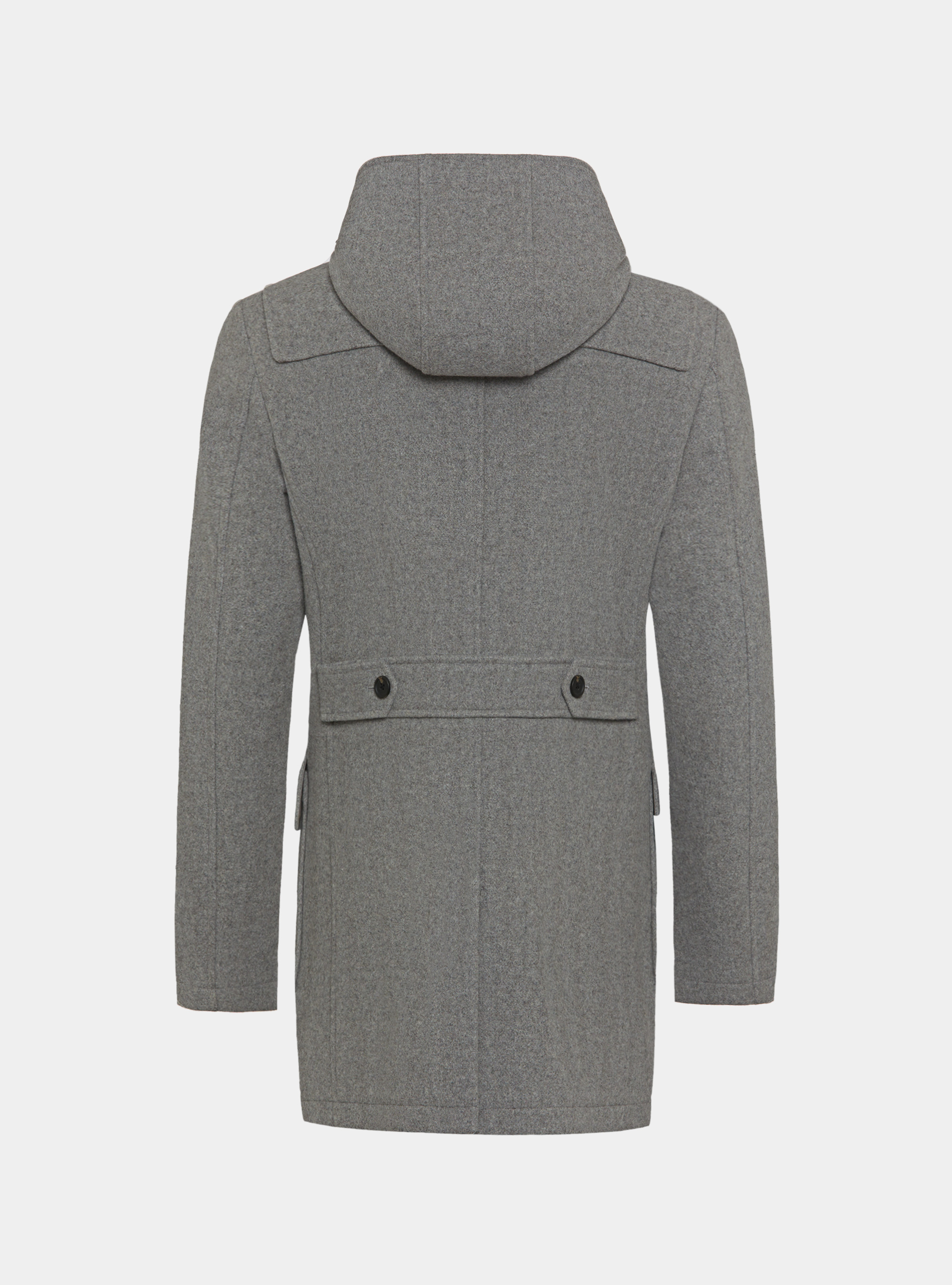 Montgomery in misto lana con interno a quadri, GRIGIO MELANGE 0151C