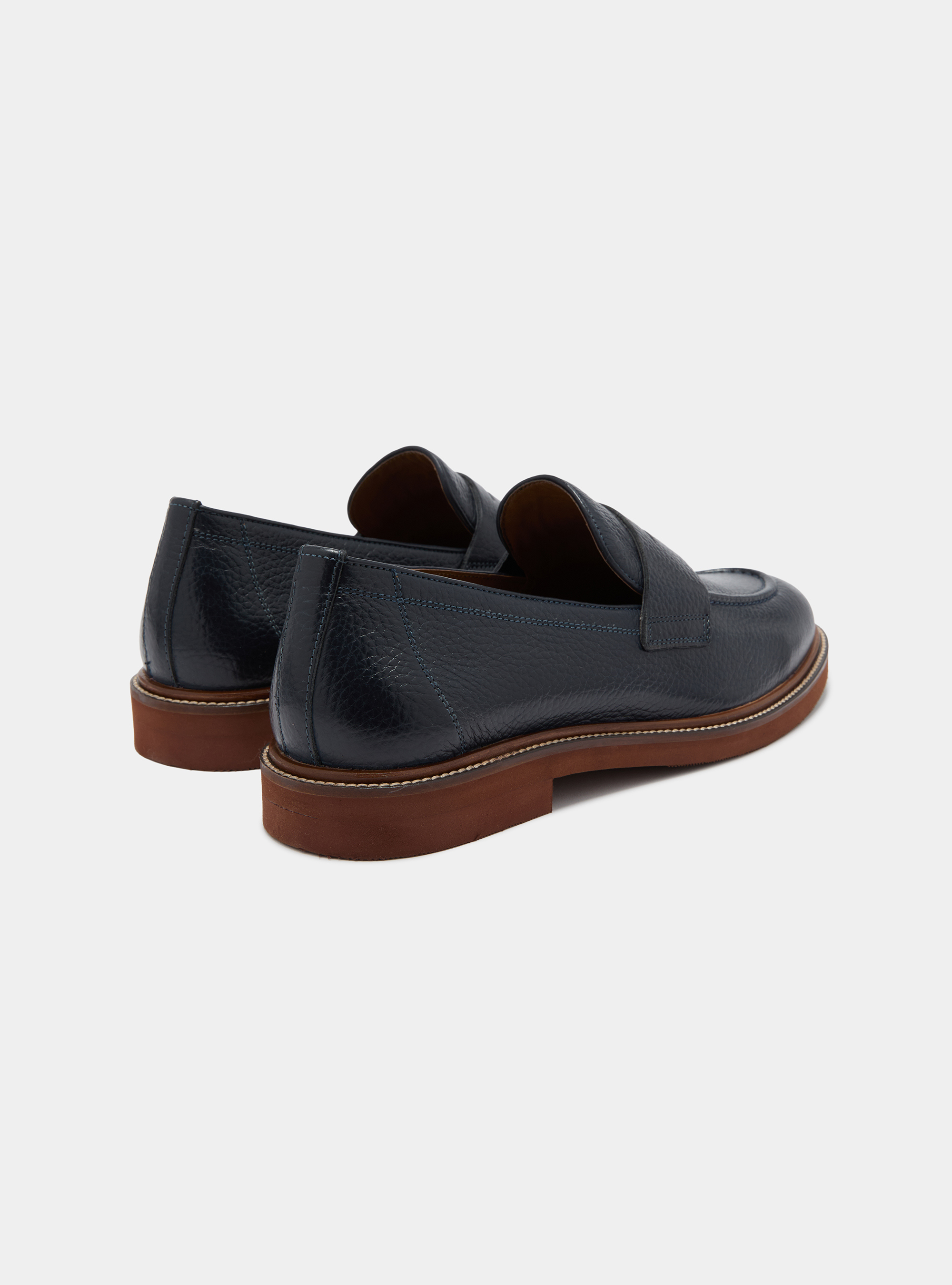 Mocassini in pelle morbida, BLU NAVY