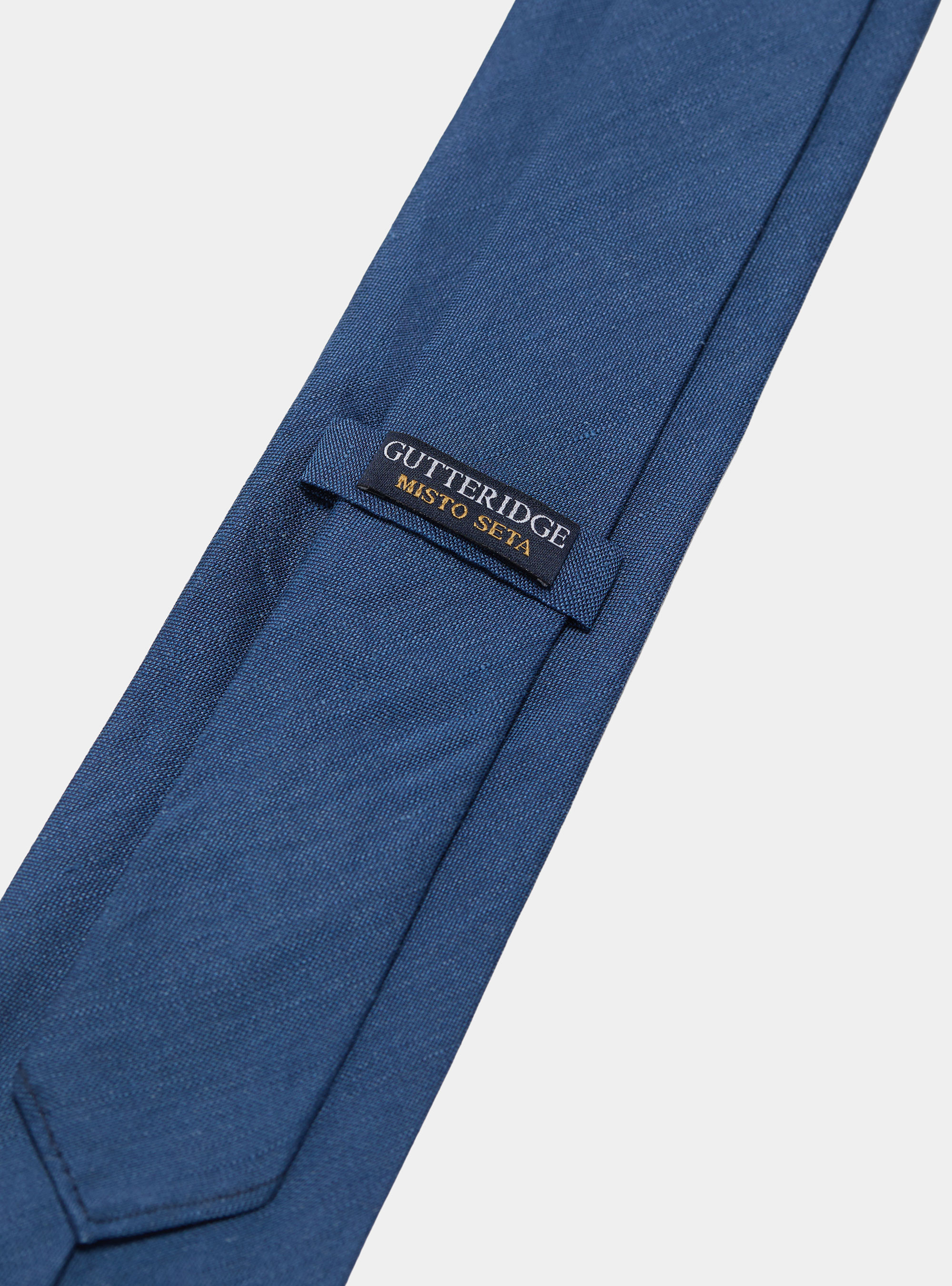 Cravatta in seta e lino, INCHIOSTRO