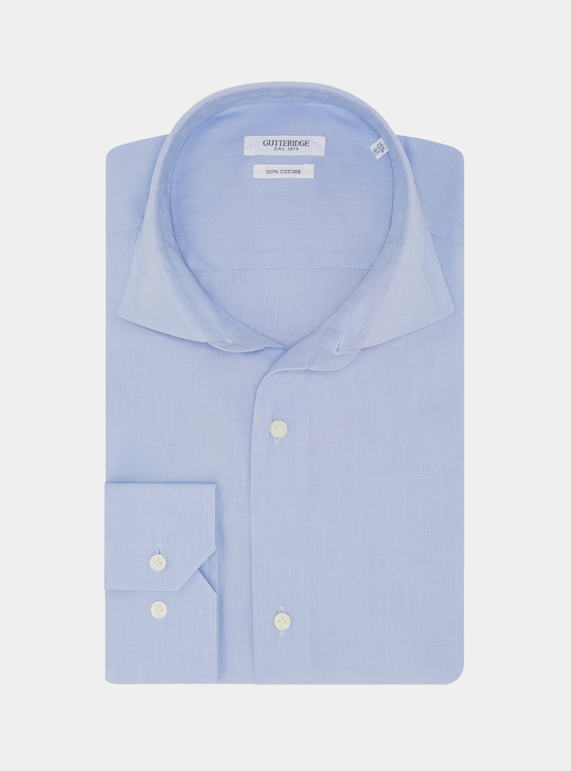 Cotton shirt fil a fil, LIGHT BLUE