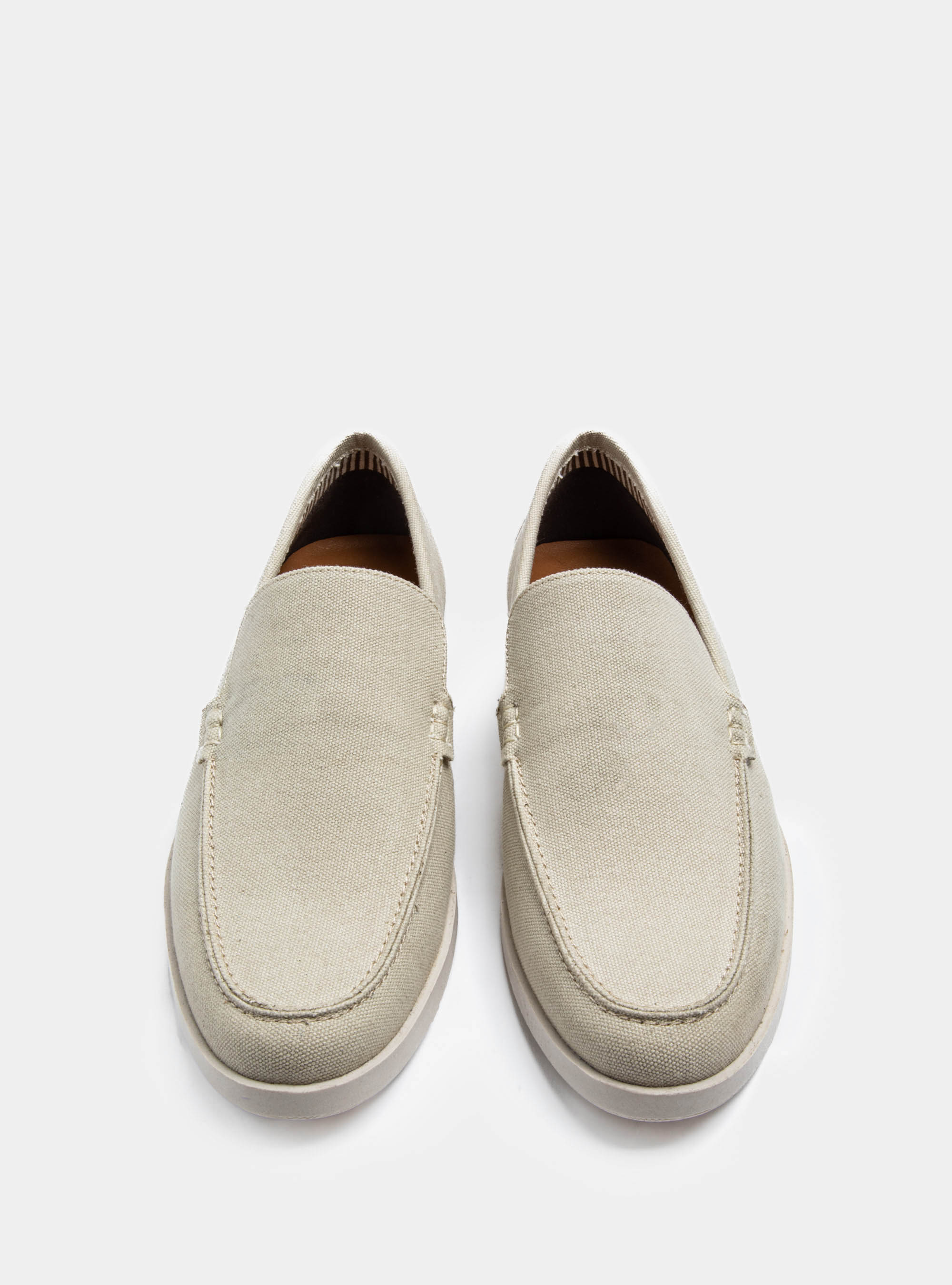 Canvas loafers, ECRU