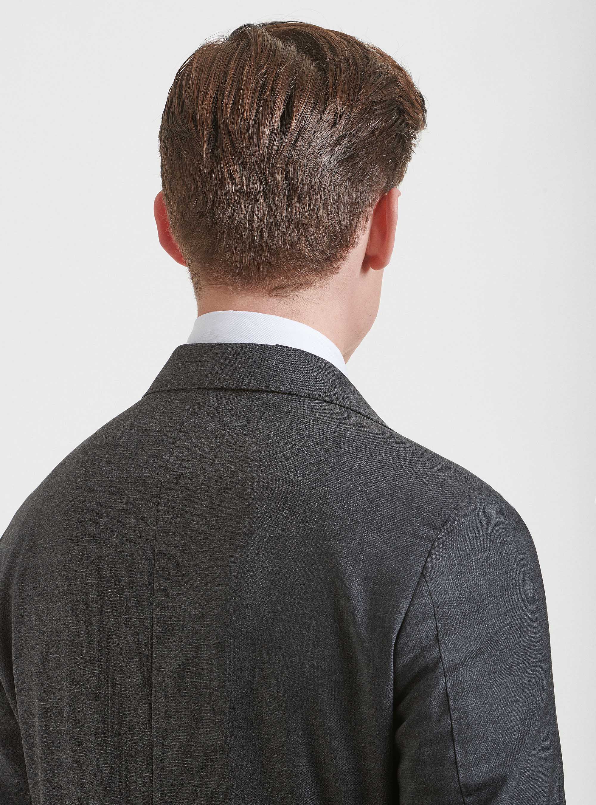 Drop 4 suit blazer in pure wool Vitale Barberis Canonico, ASPHALT GREY