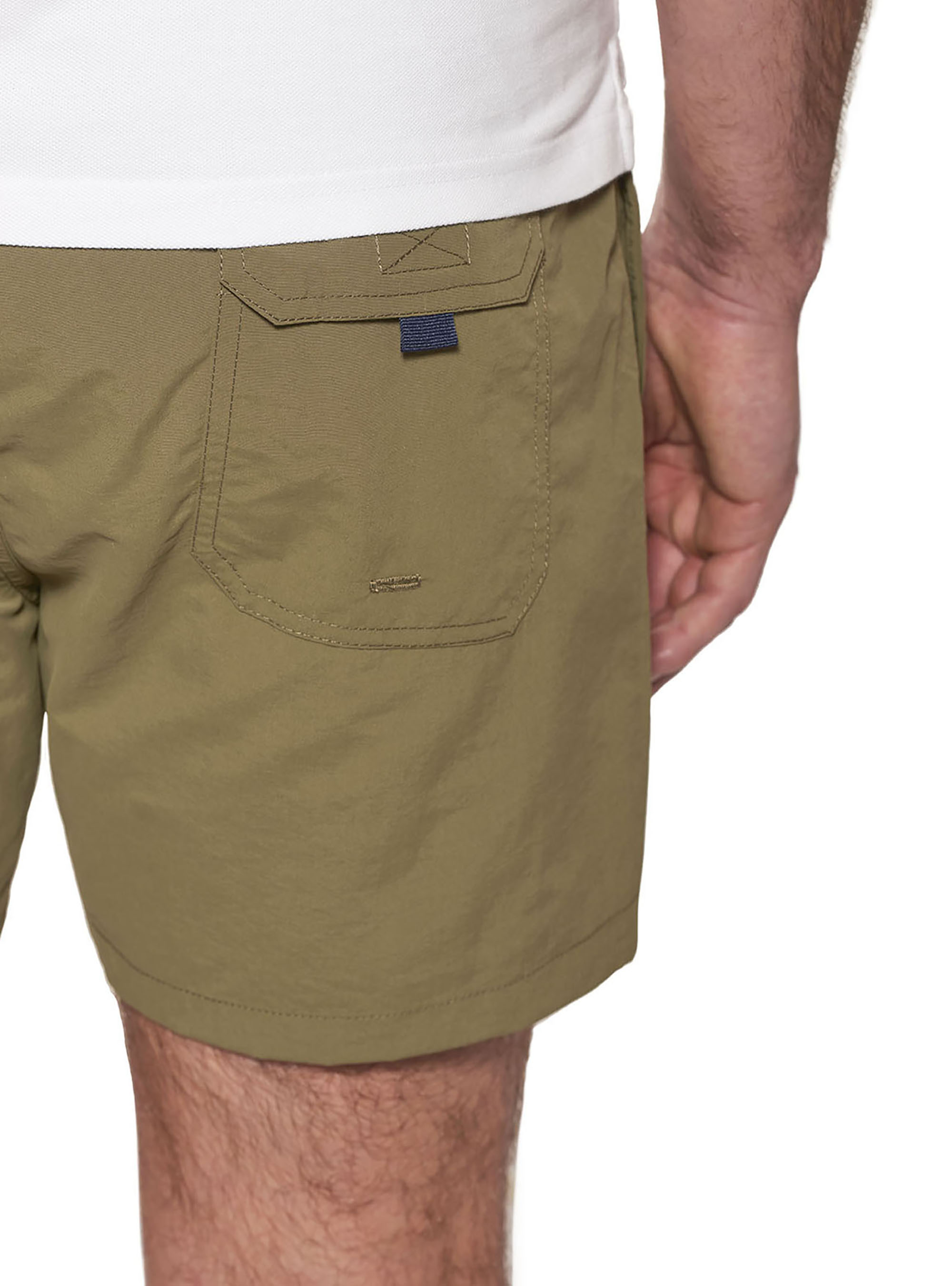 Basic plain colour swimsuit with embroidery, OLIVE