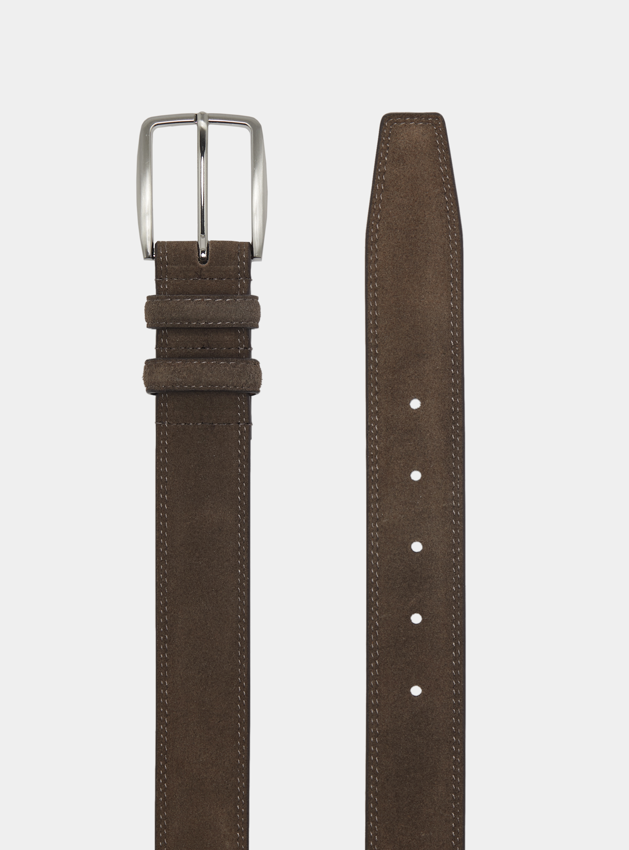 Suede belt, BROWN