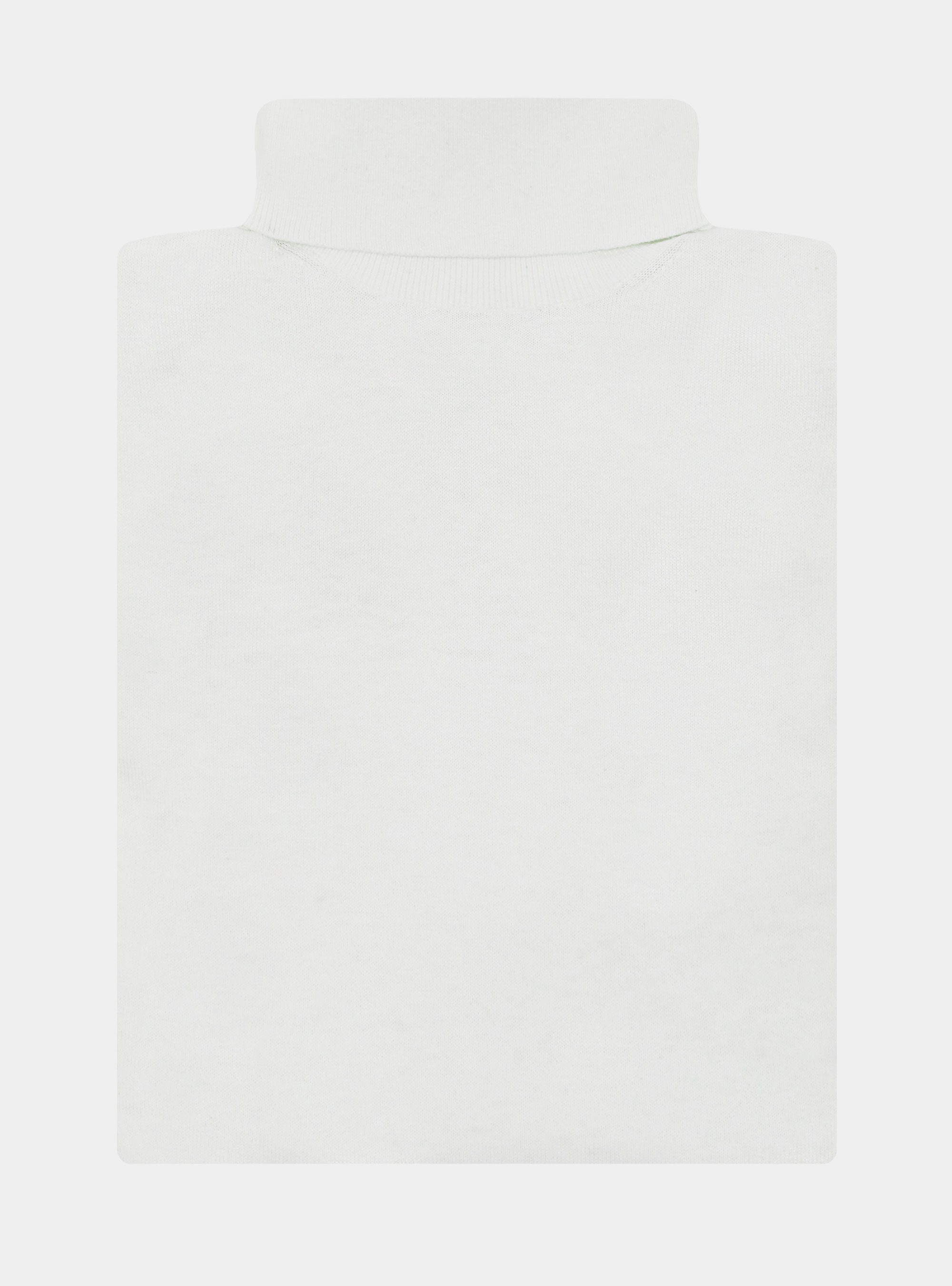 Silk and cashmere cotton turtleneck, WHITE