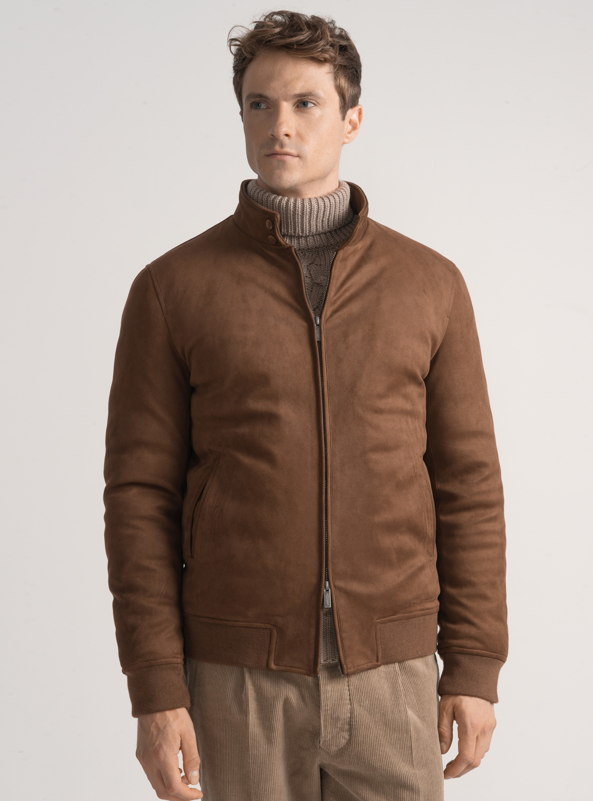 Giubbino in eco camoscio