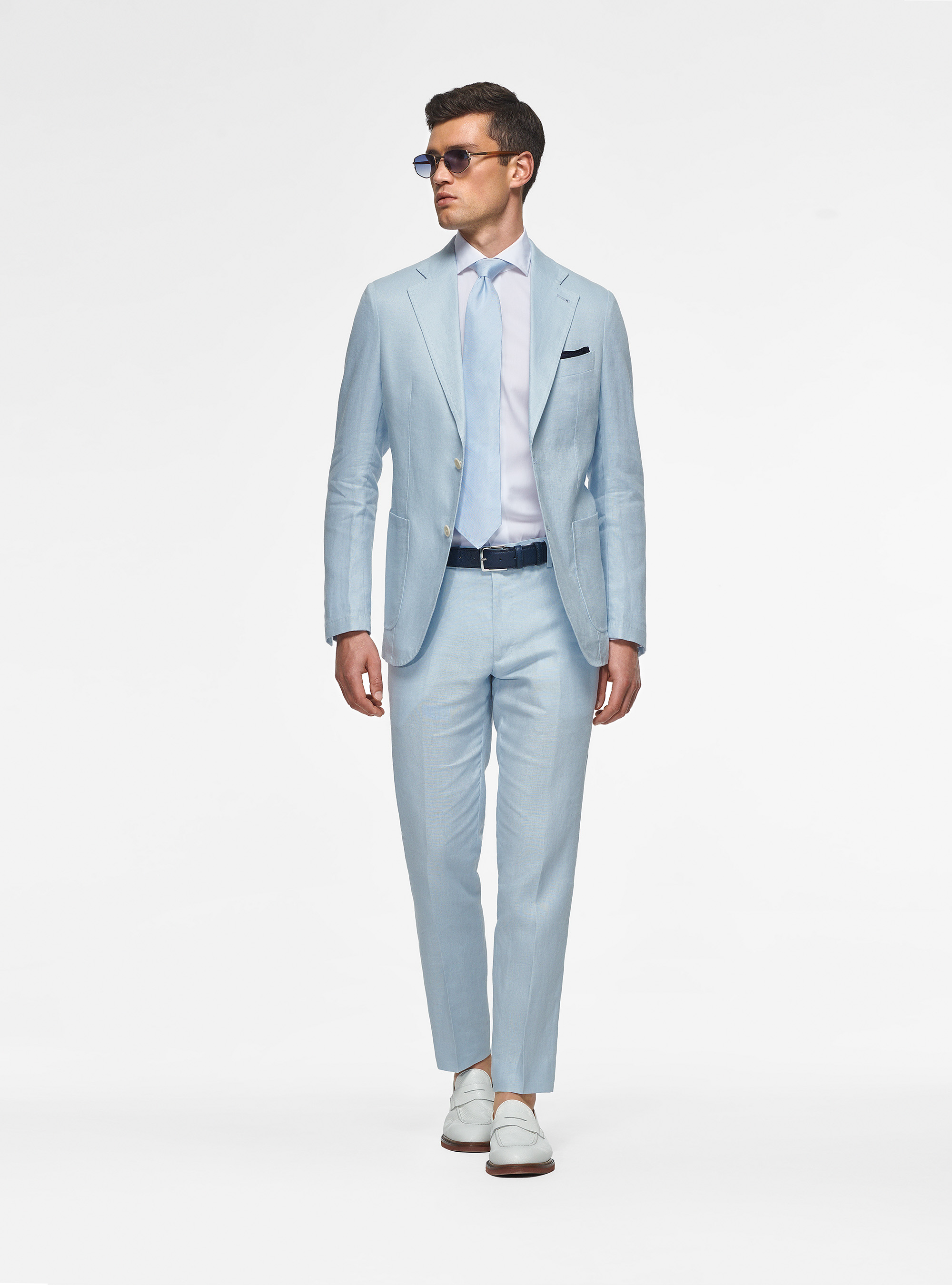 Veste en pur lin, BLEU CIEL