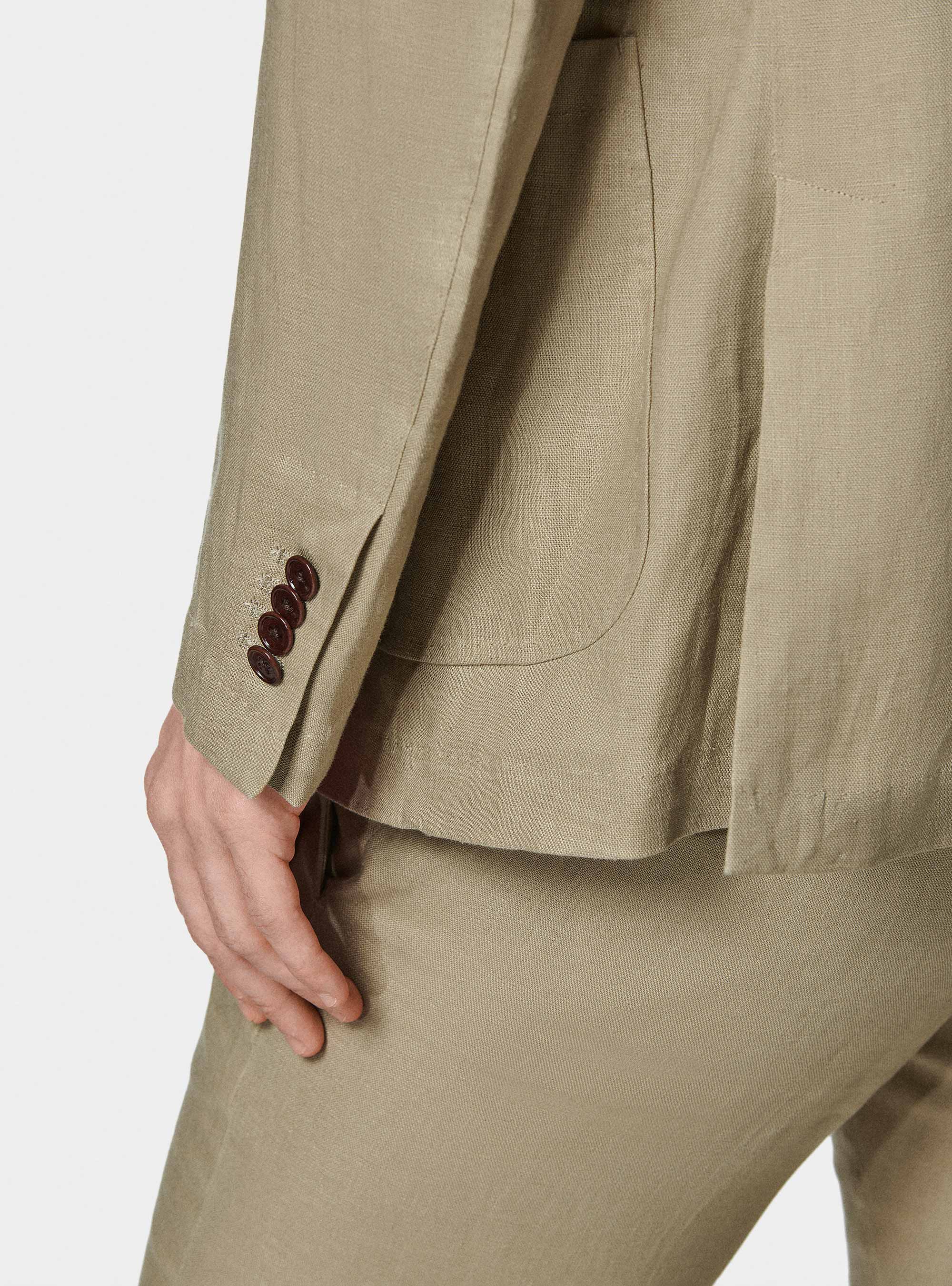 Pure linen suit blazer, MUD