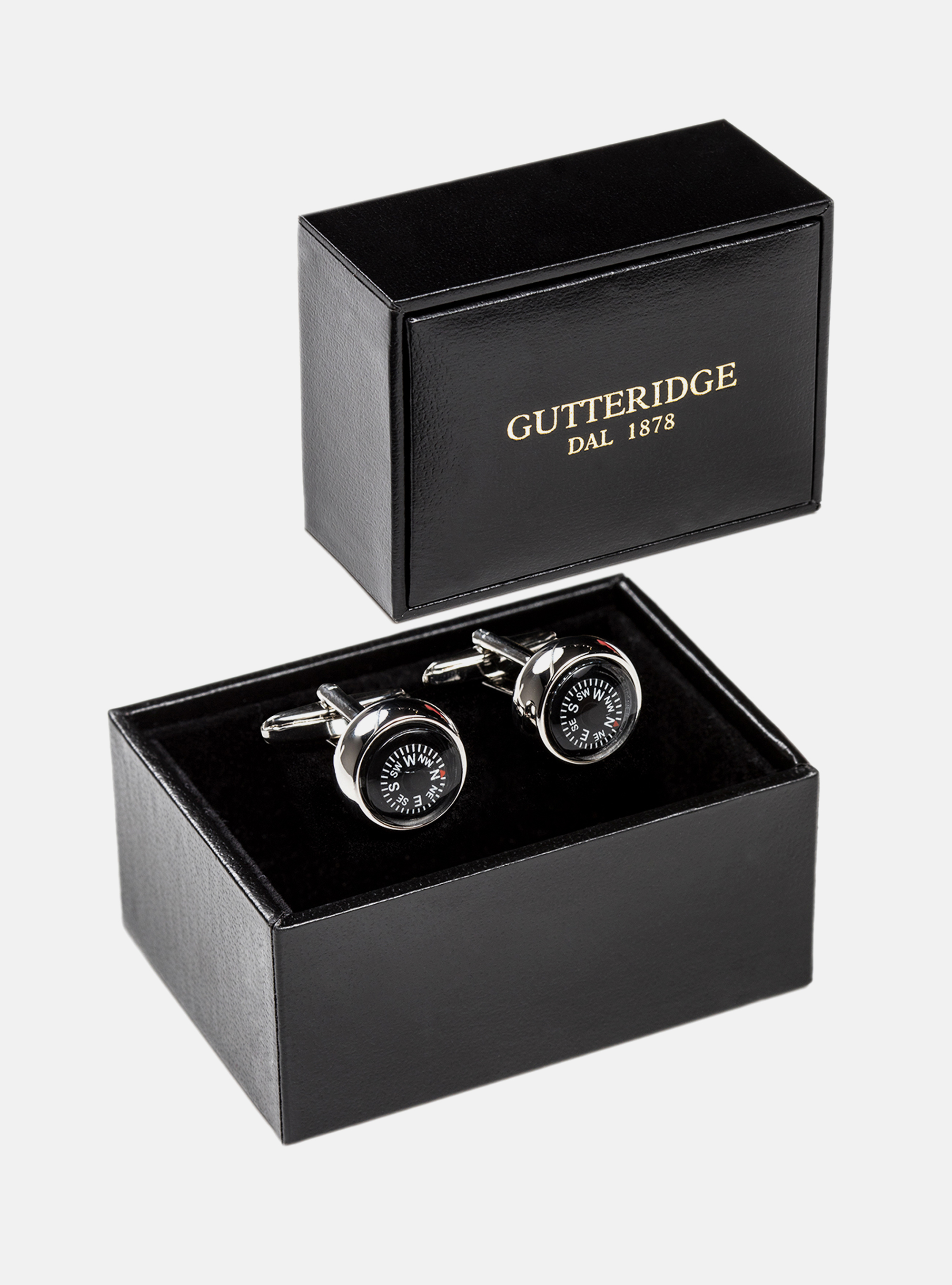 Gemelli con bussola, NERO/BIANCO