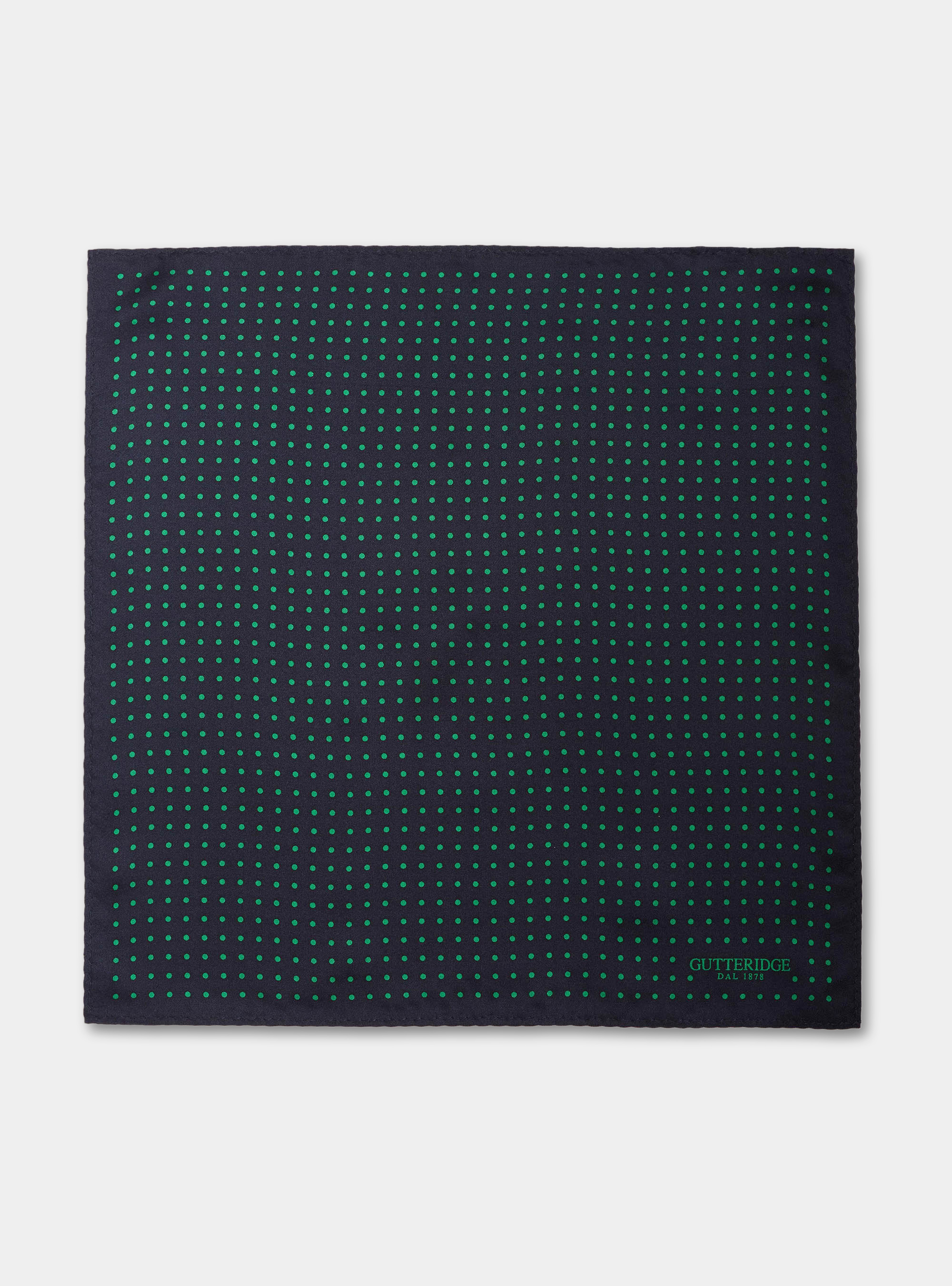 Pochette pois in seta, VERDE