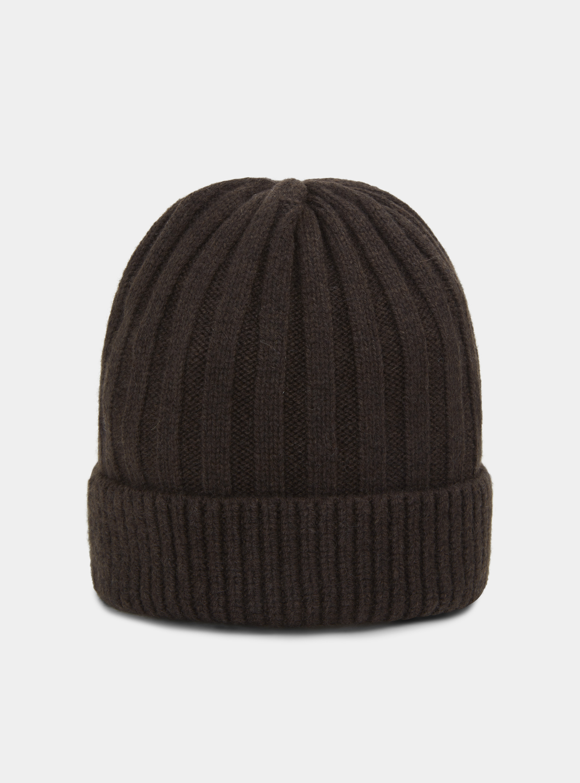 Berretto costa inglese in pura lana e cashmere, MARRONE