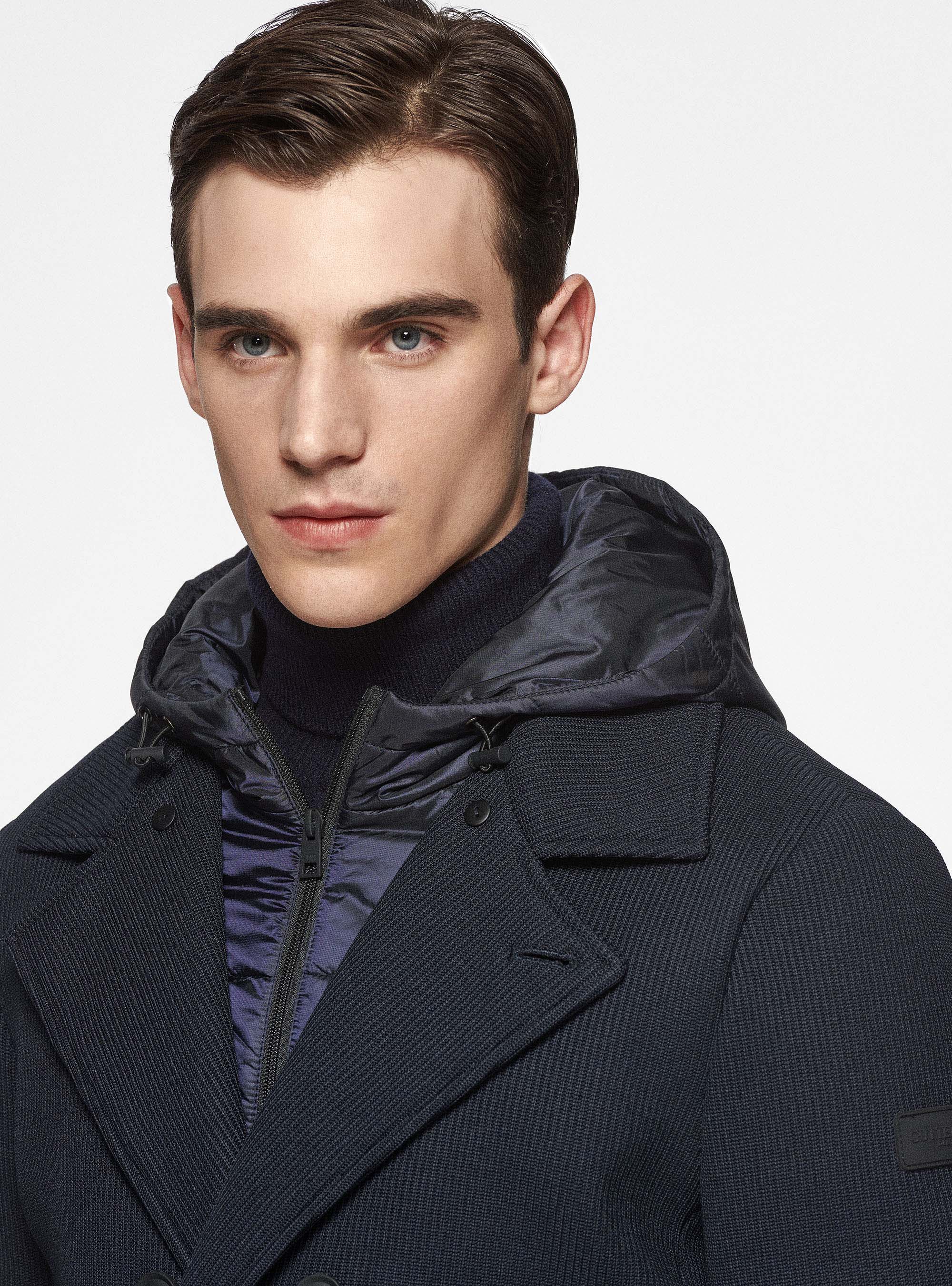 Giubbino con pettorina e cappuccio removibile, BLU NAVY