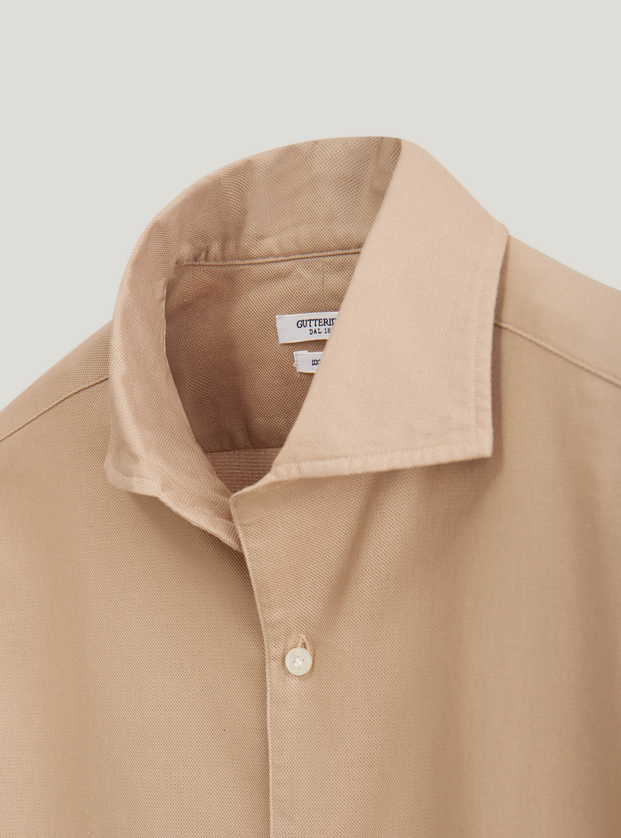 Camisa de piqu&eacute; de algod&oacute;n te&ntilde;ido en prenda, ARENA