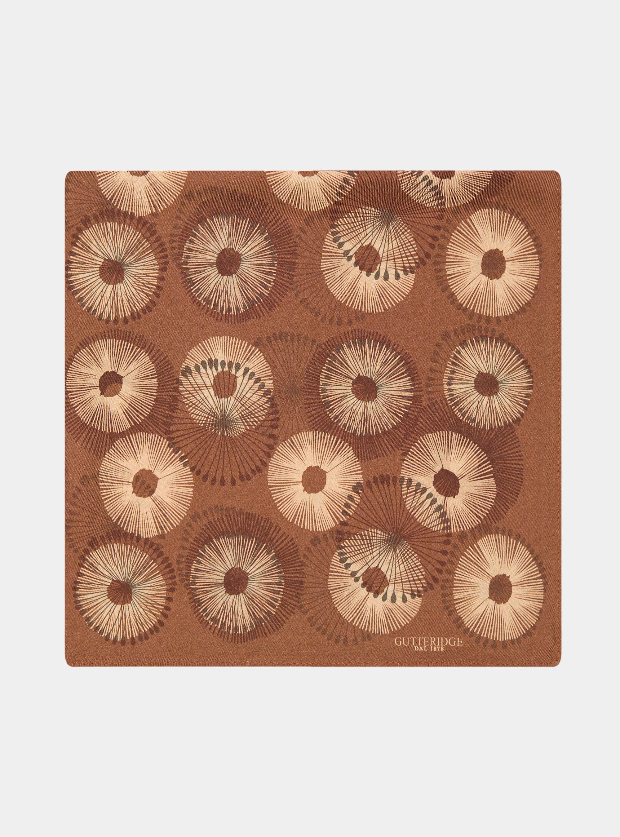 Foulard in seta stampata, TABACCO