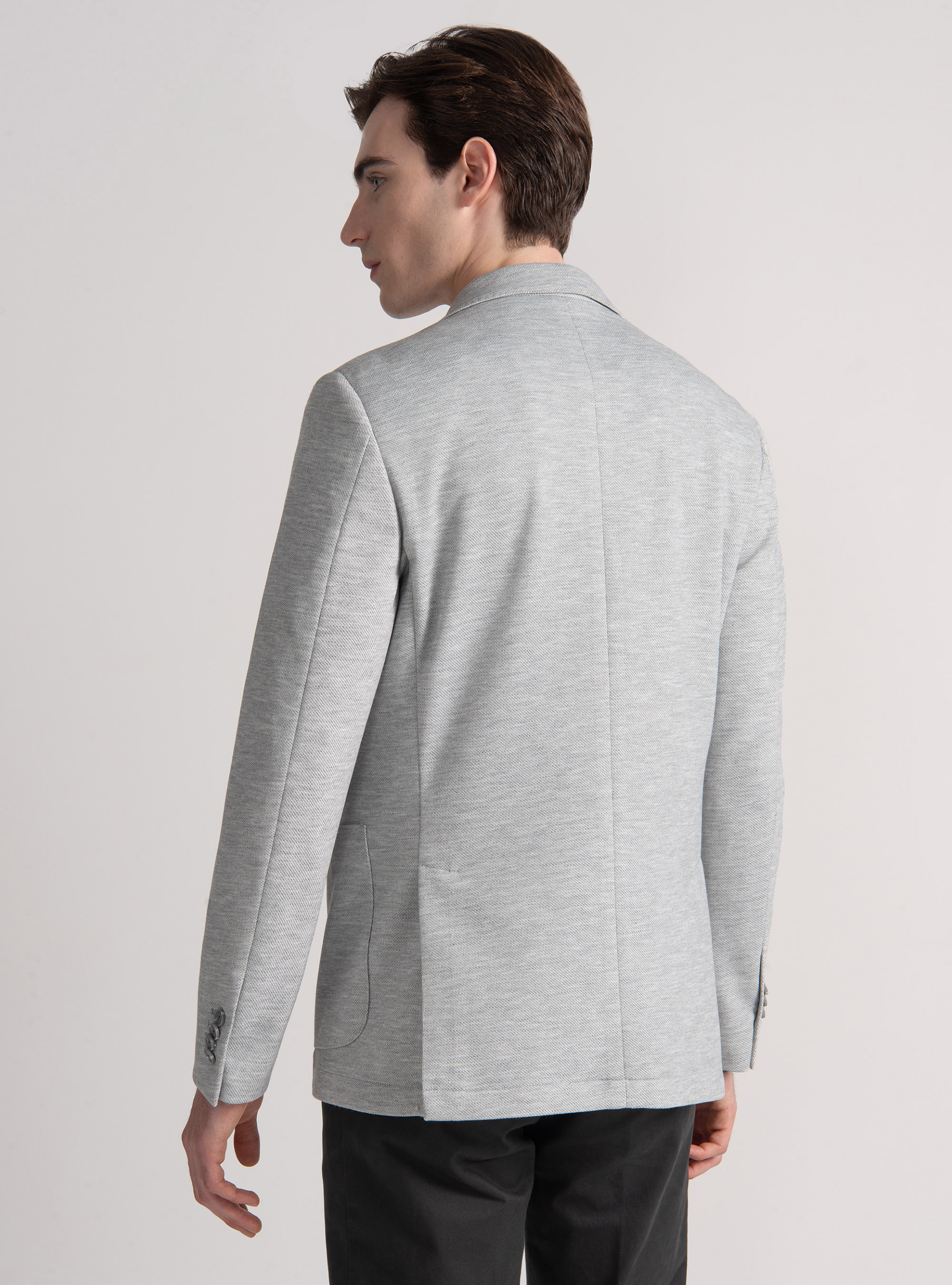 Giacca in jersey, GRIGIO MELANGE 0151C