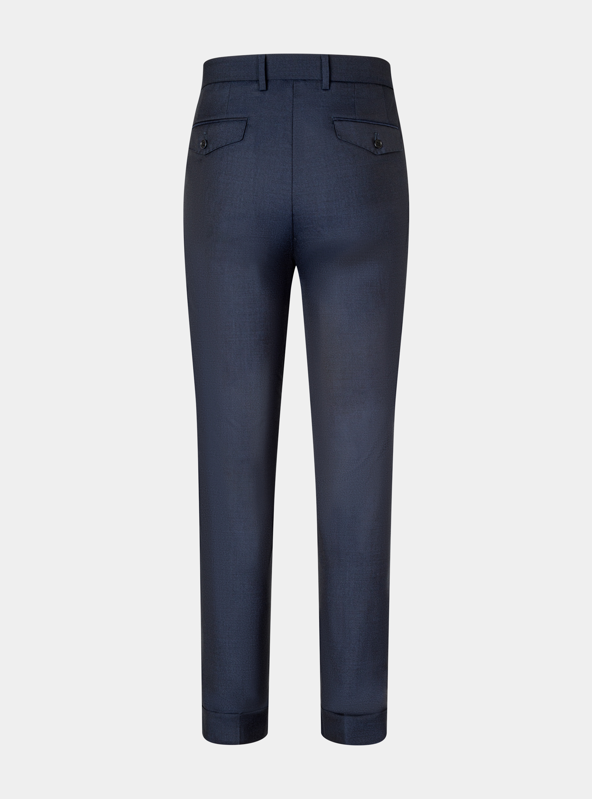 Pantaloni con pince in pura lana Vitale Barberis Canonico, BLU NAVY