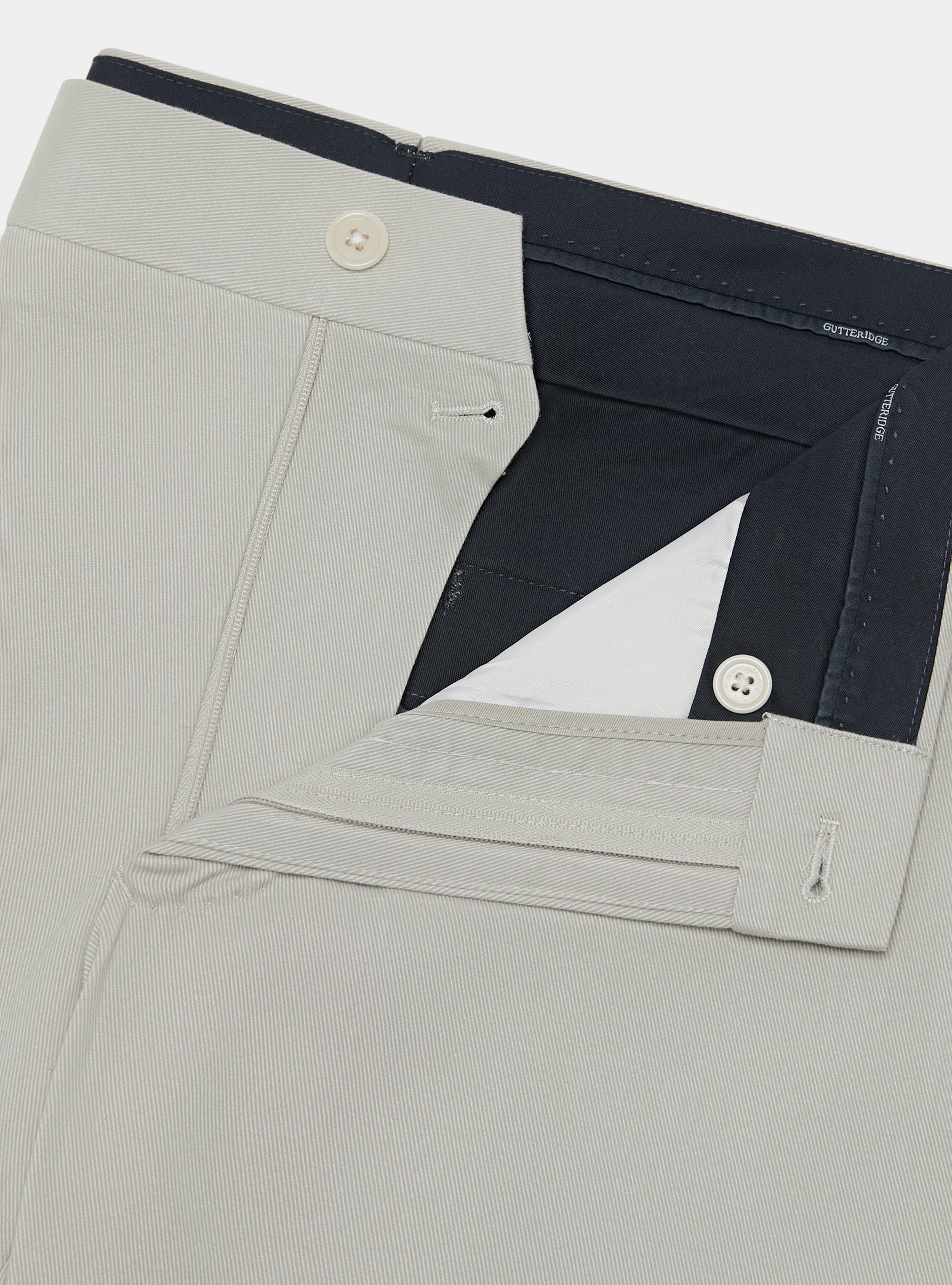 Pantaloni in cotone smerigliato, ECRU