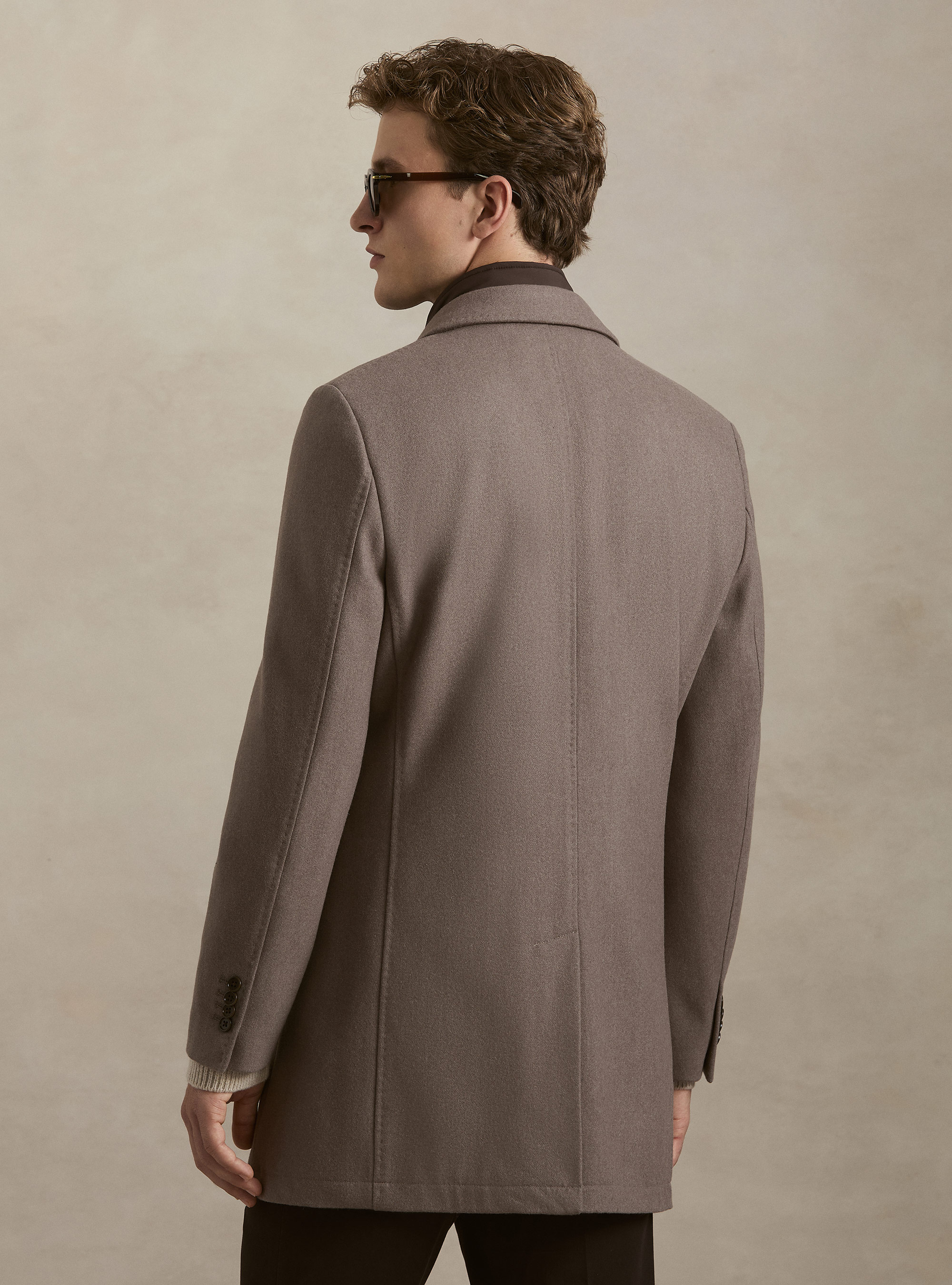 Wool-blend coat with detachable bib, FANGO 0555C