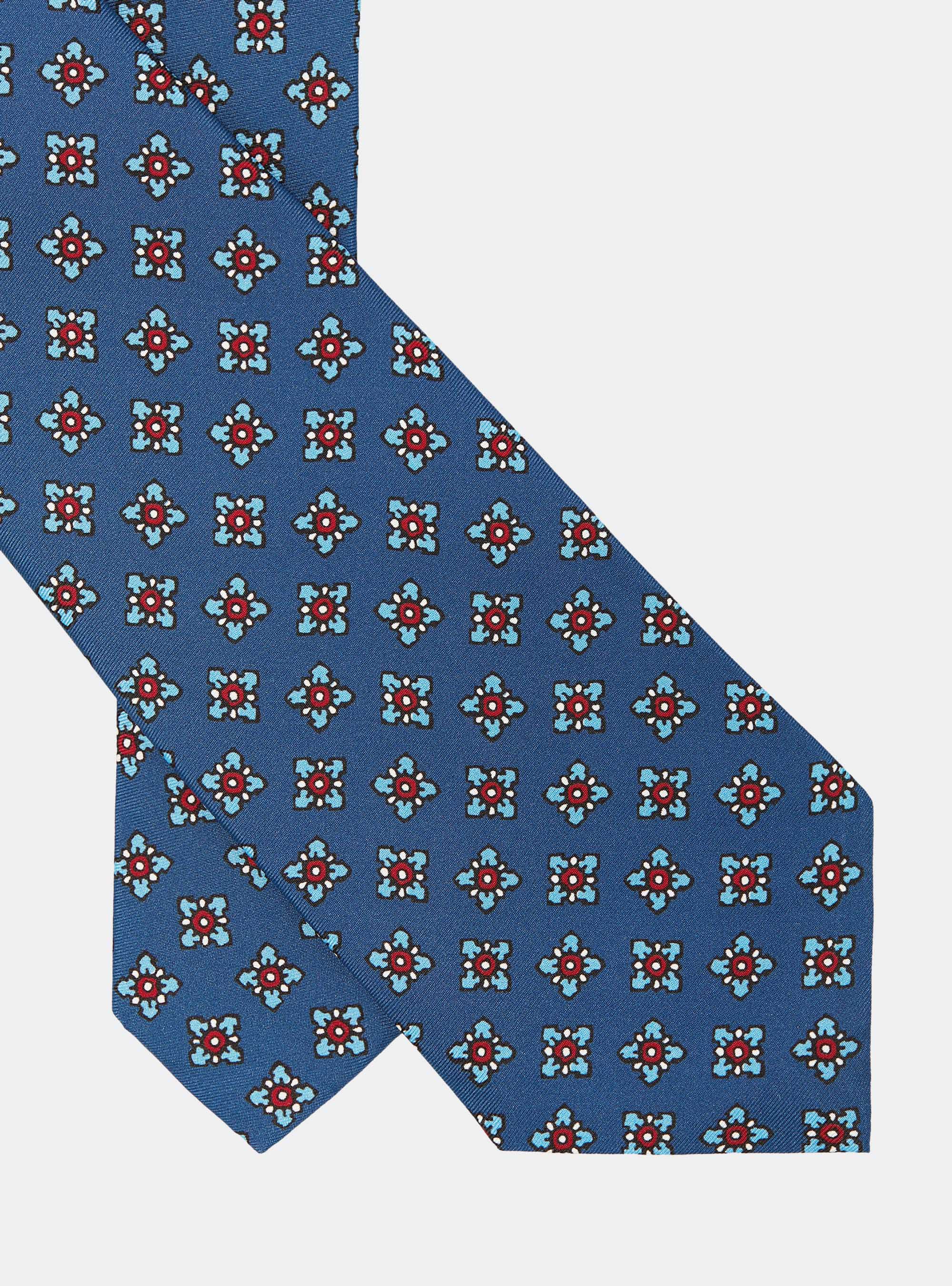 Cravatta in seta fantasia, BLU