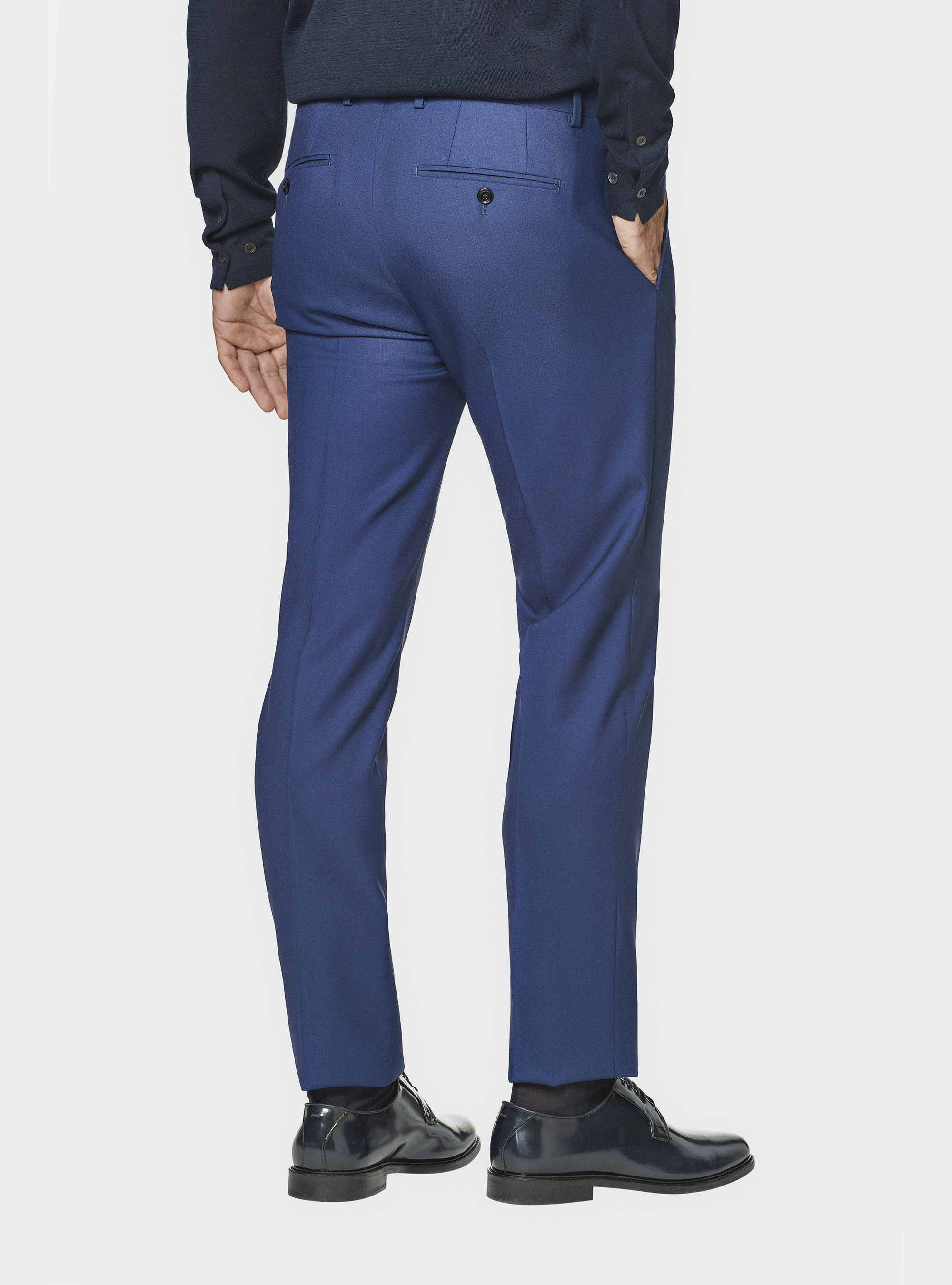 Pure wool suit trousers Vitale Barberis Canonico, BLUE