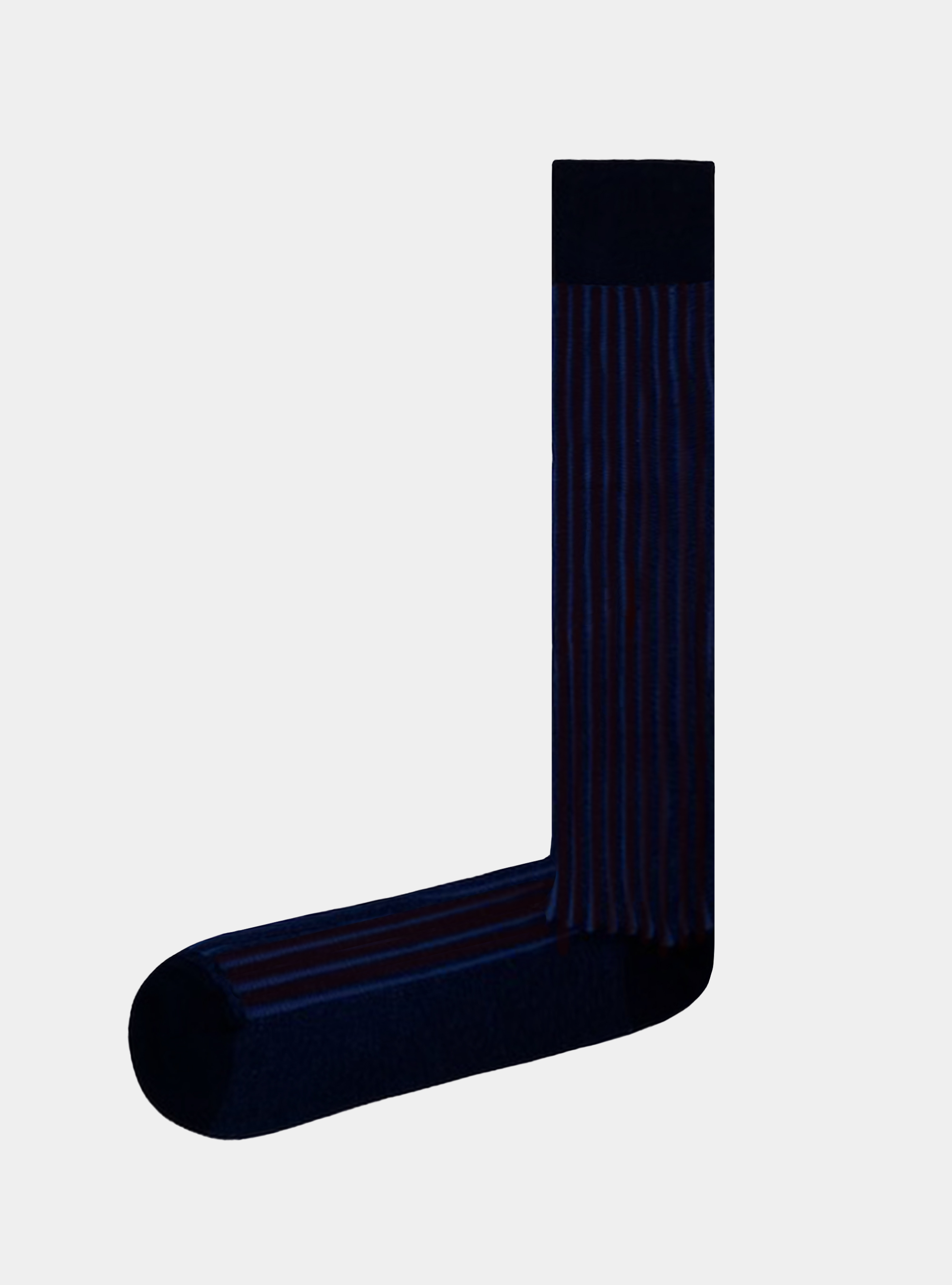 Calza lunga filo scozia in rib, BLUE