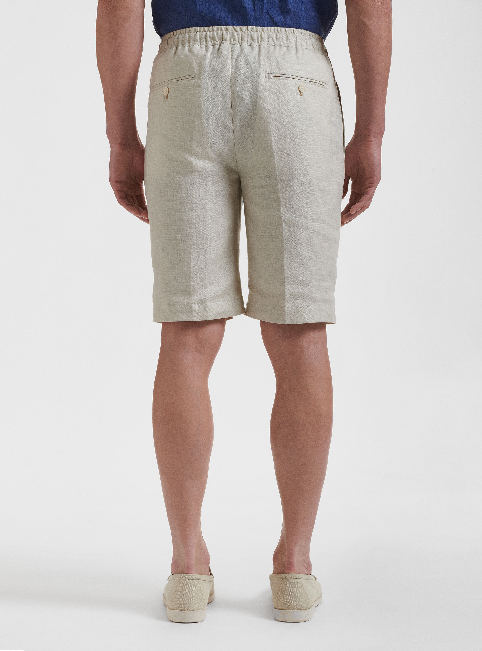 Linen shorts, ECRU