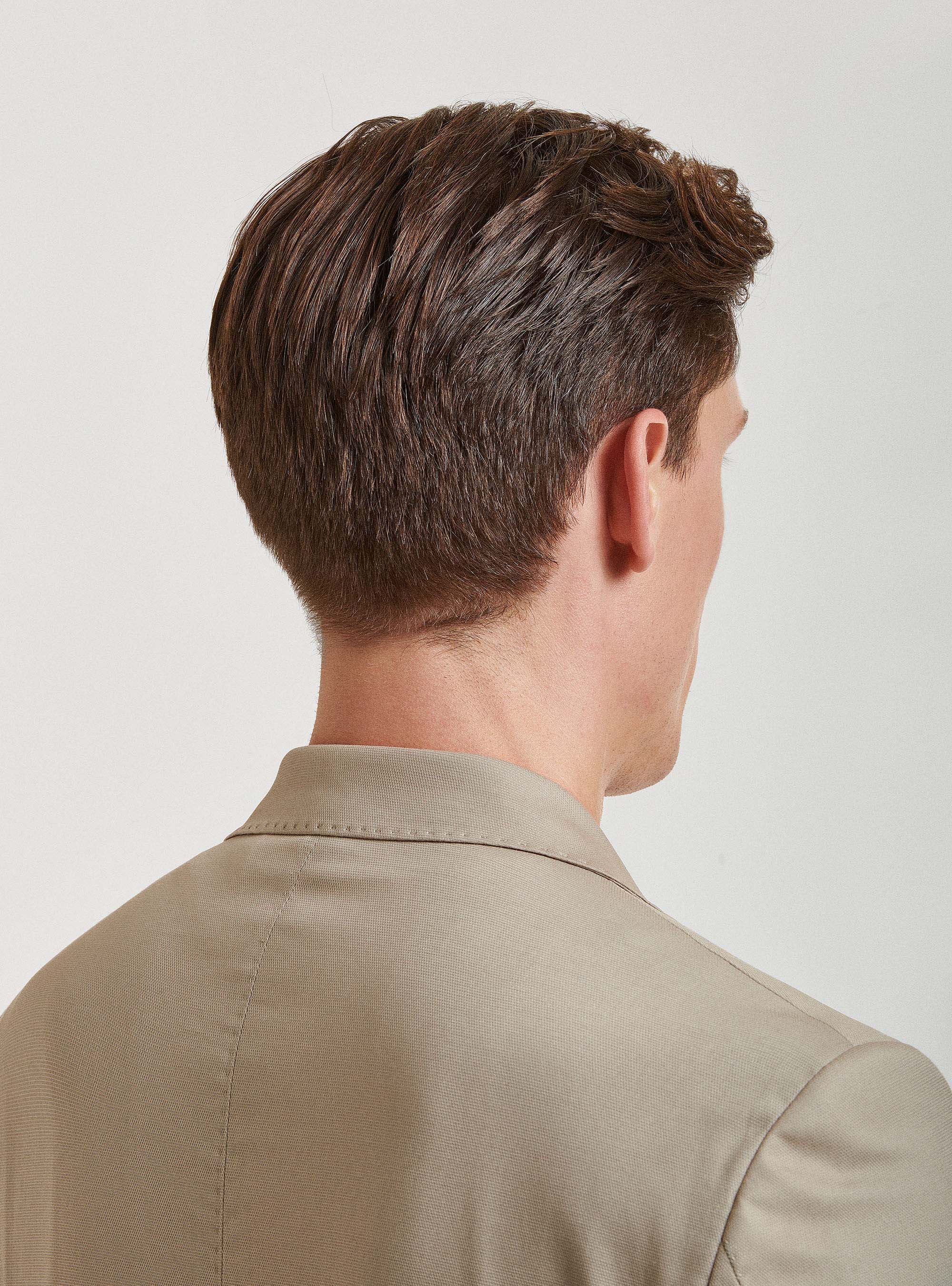 Armoured cotton suit blazer, SAND