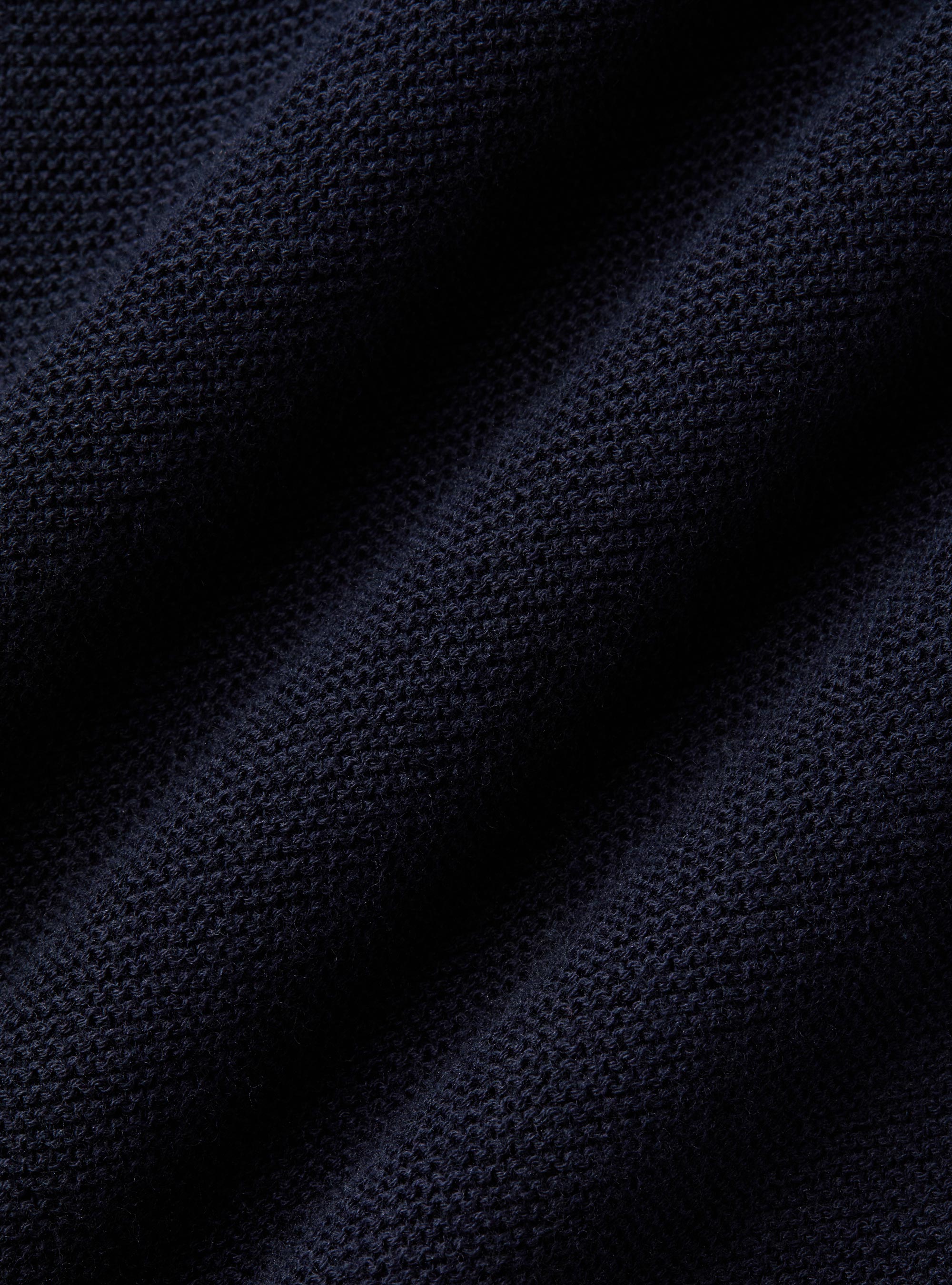 Polo &agrave; tricot&eacute;s en coton extra-fin, BLEU MARINE