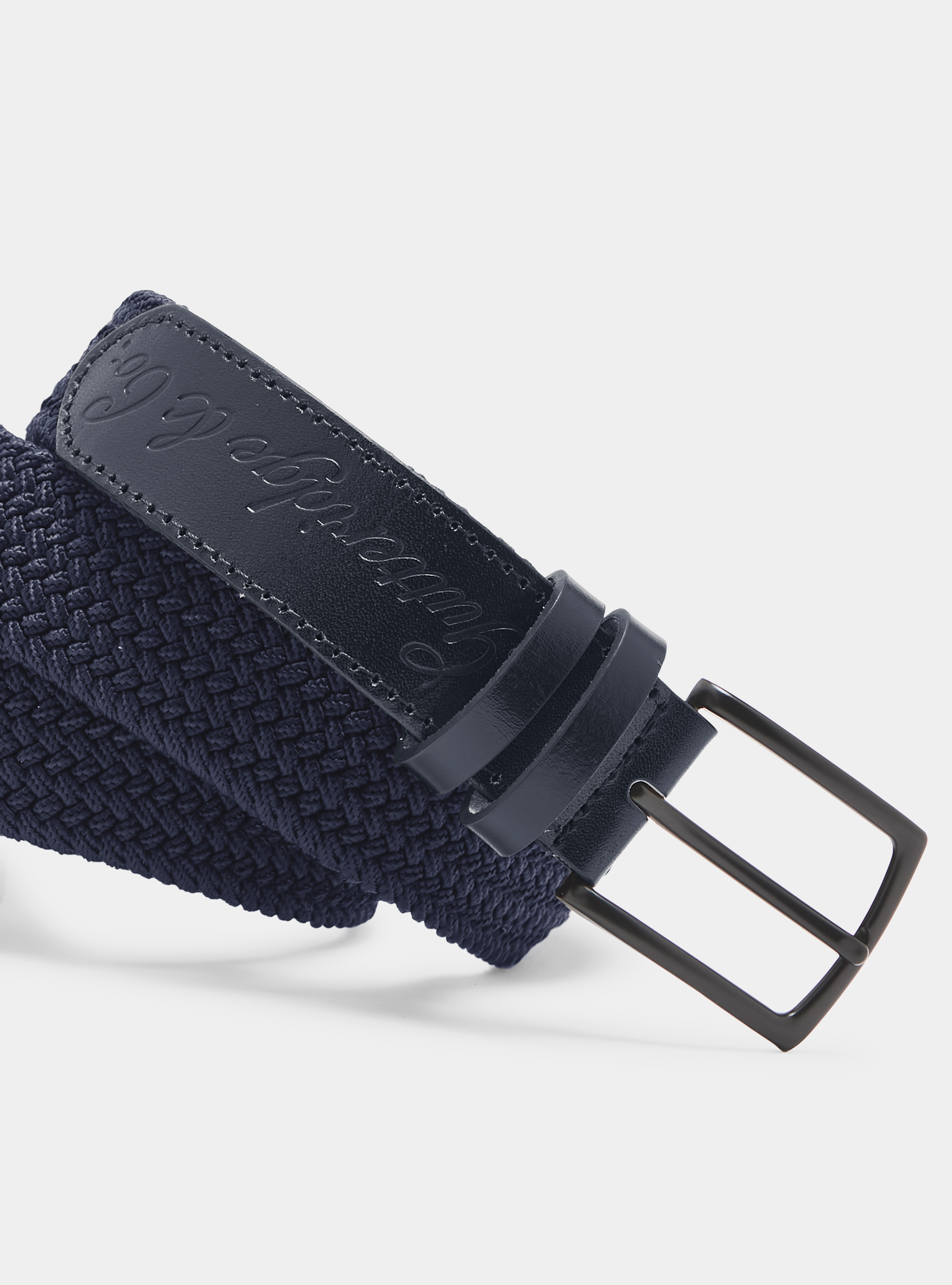 Ceinture élastique tressée, BLEU MARINE
