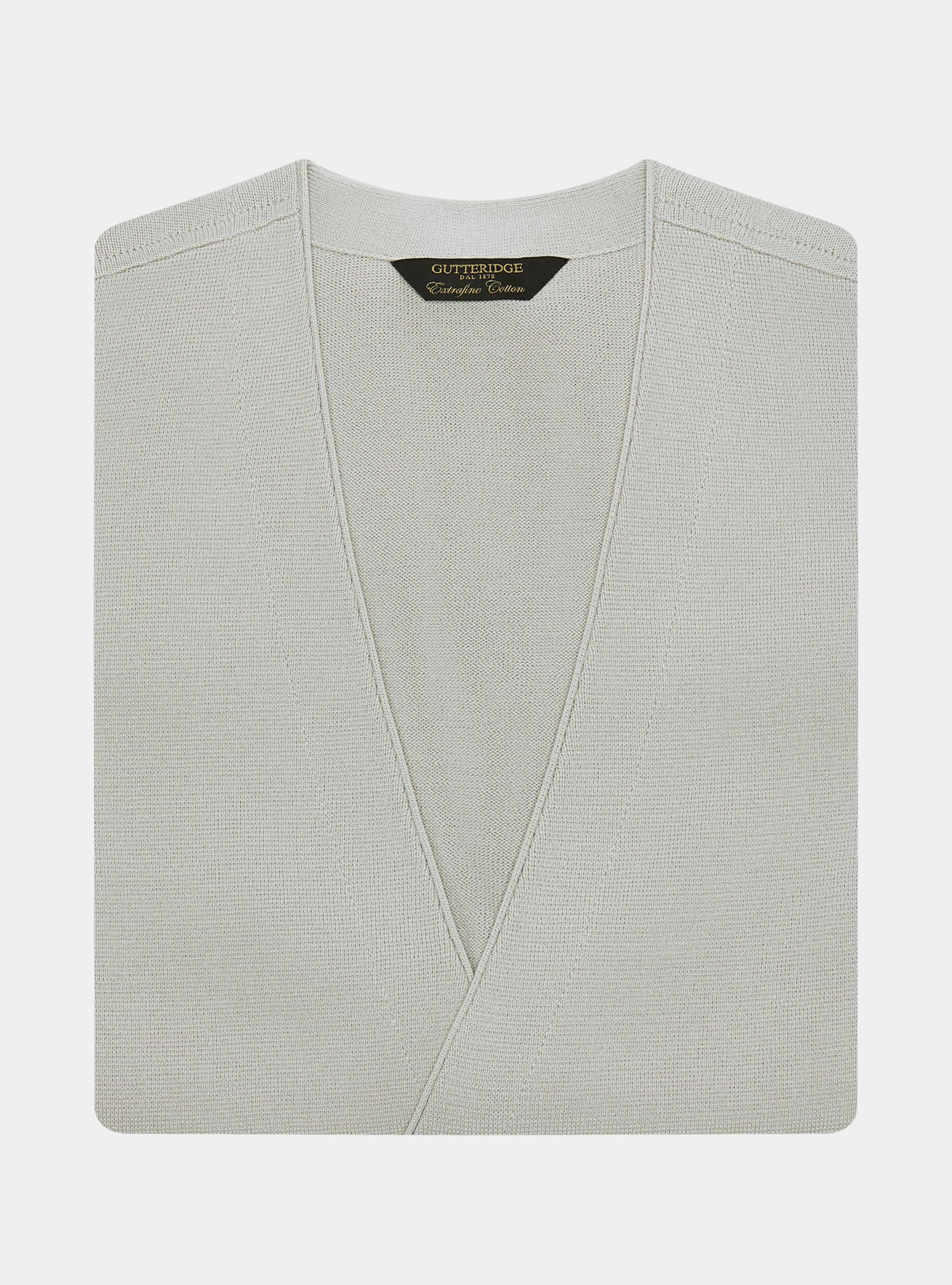 Gilet doppiopetto in maglia di cotone, PERLA 0178C