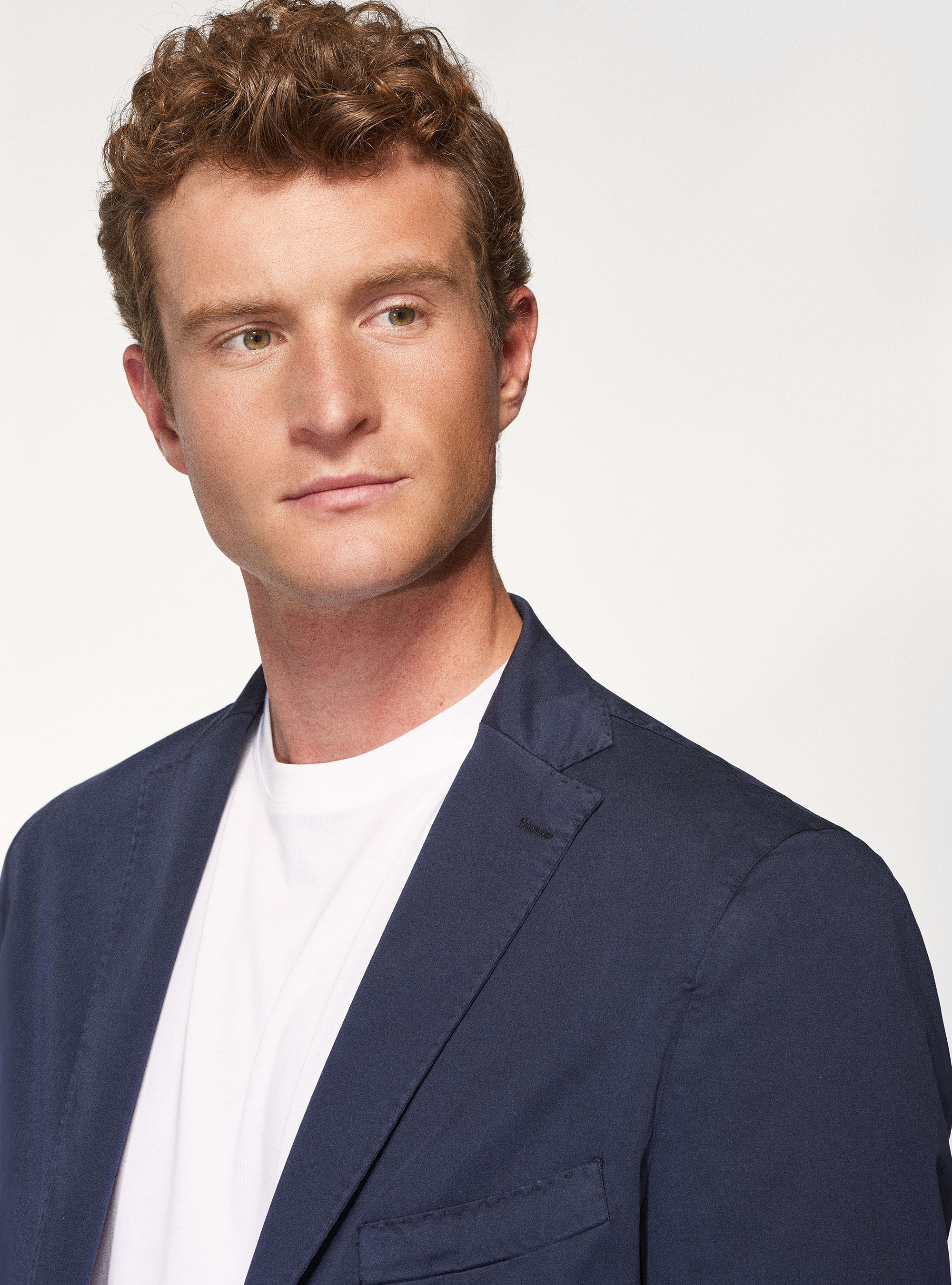 Giacca in cotone stretch, BLU NAVY