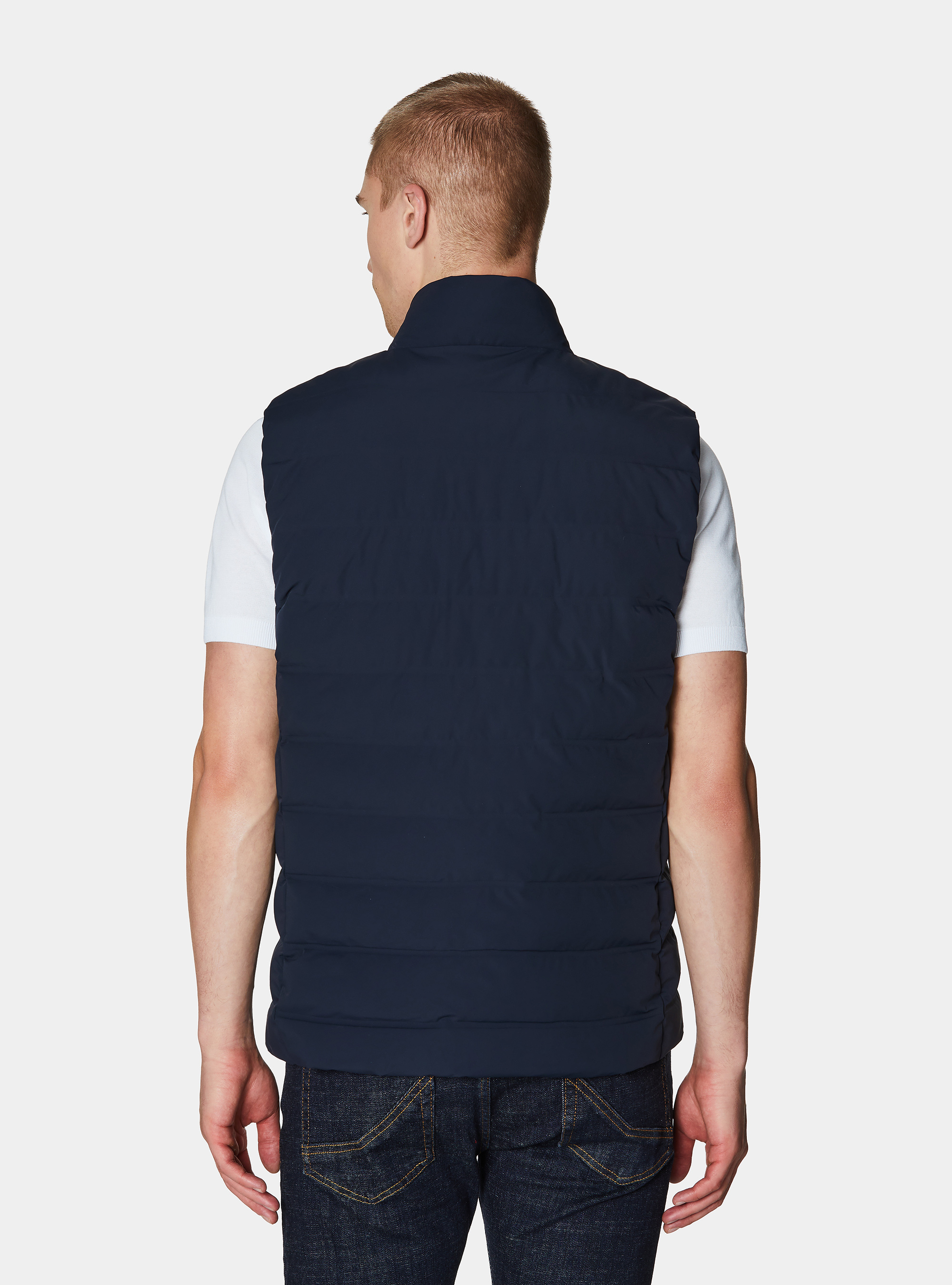 Manga acolchada, AZUL MARINO